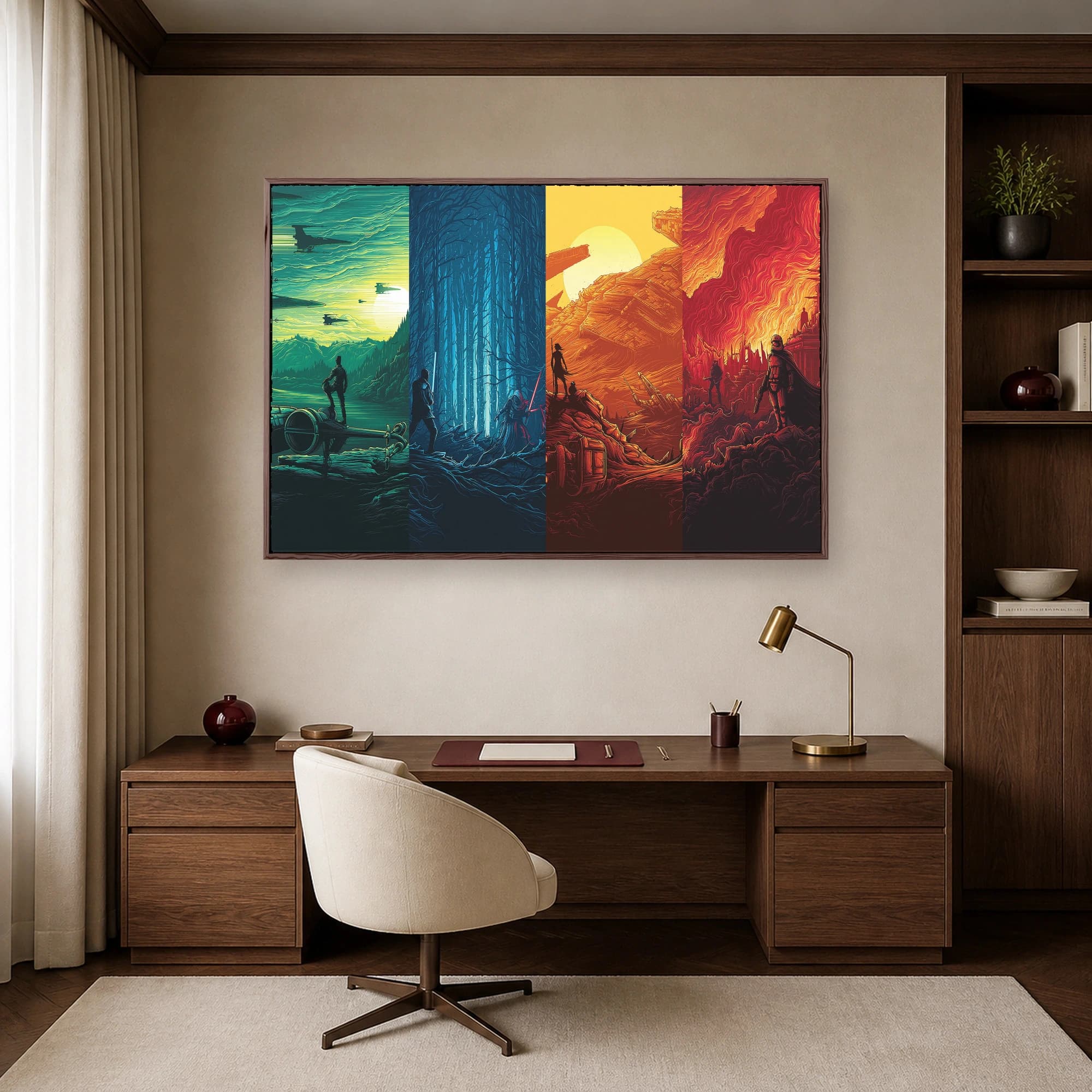 Star Wars Sci-Fi Cinematic Four-Panel Wall Art, view 6