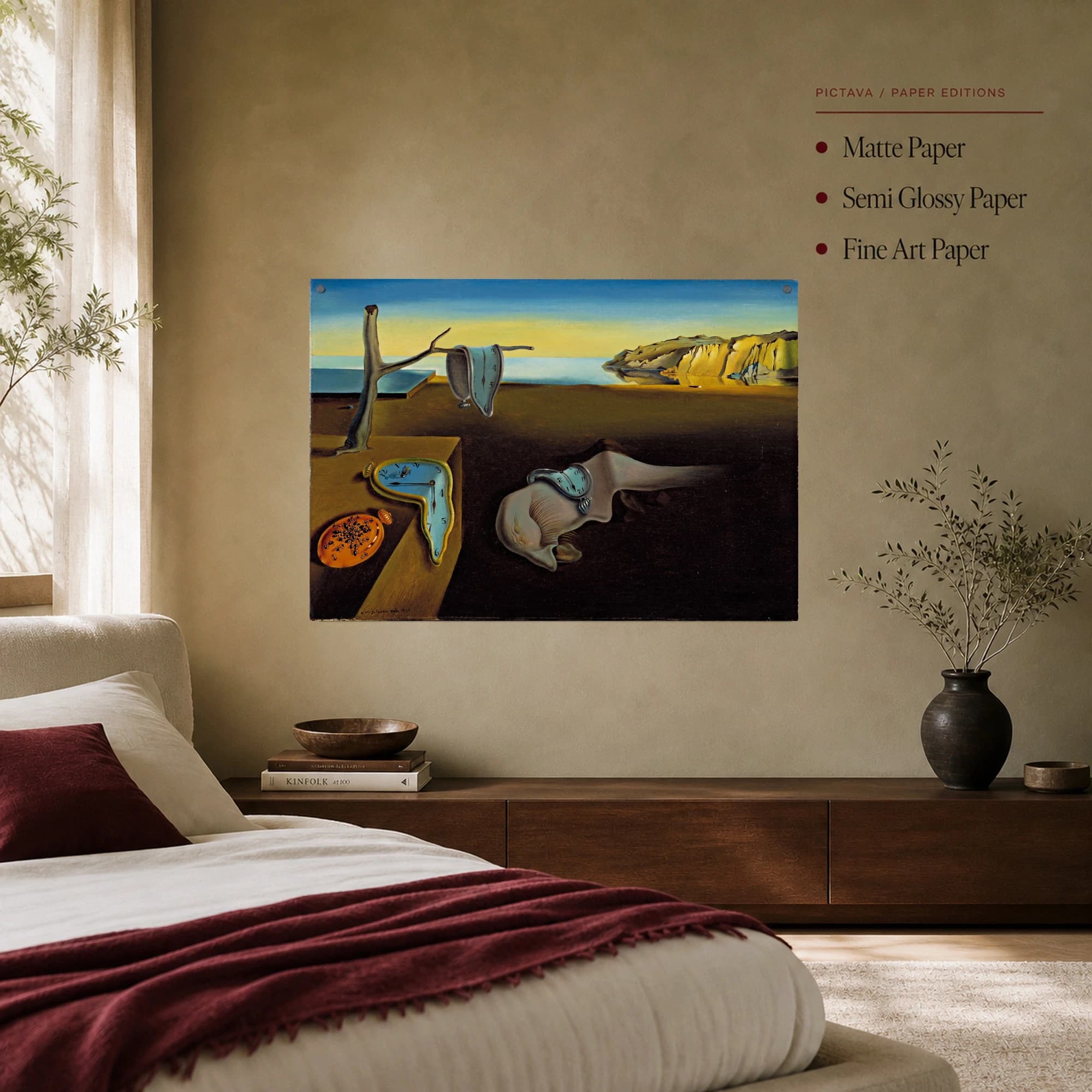 The Persistence of Memory Surrealist Masterpiece Canvas Print, view 7