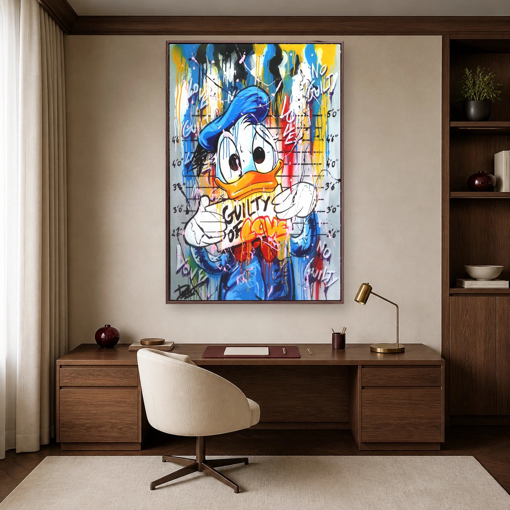Guilty of Love Donald Duck Pop Art Canvas, view 4