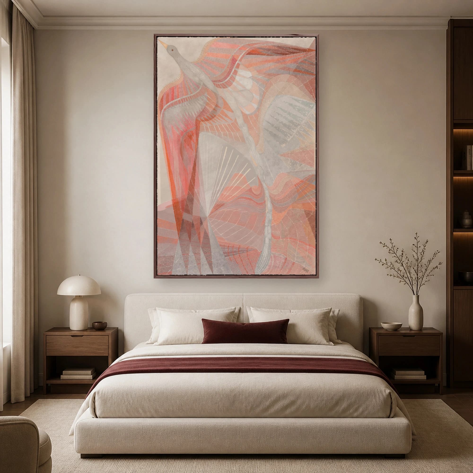 Swans No. 17 Geometric Abstract Art Print, view 3