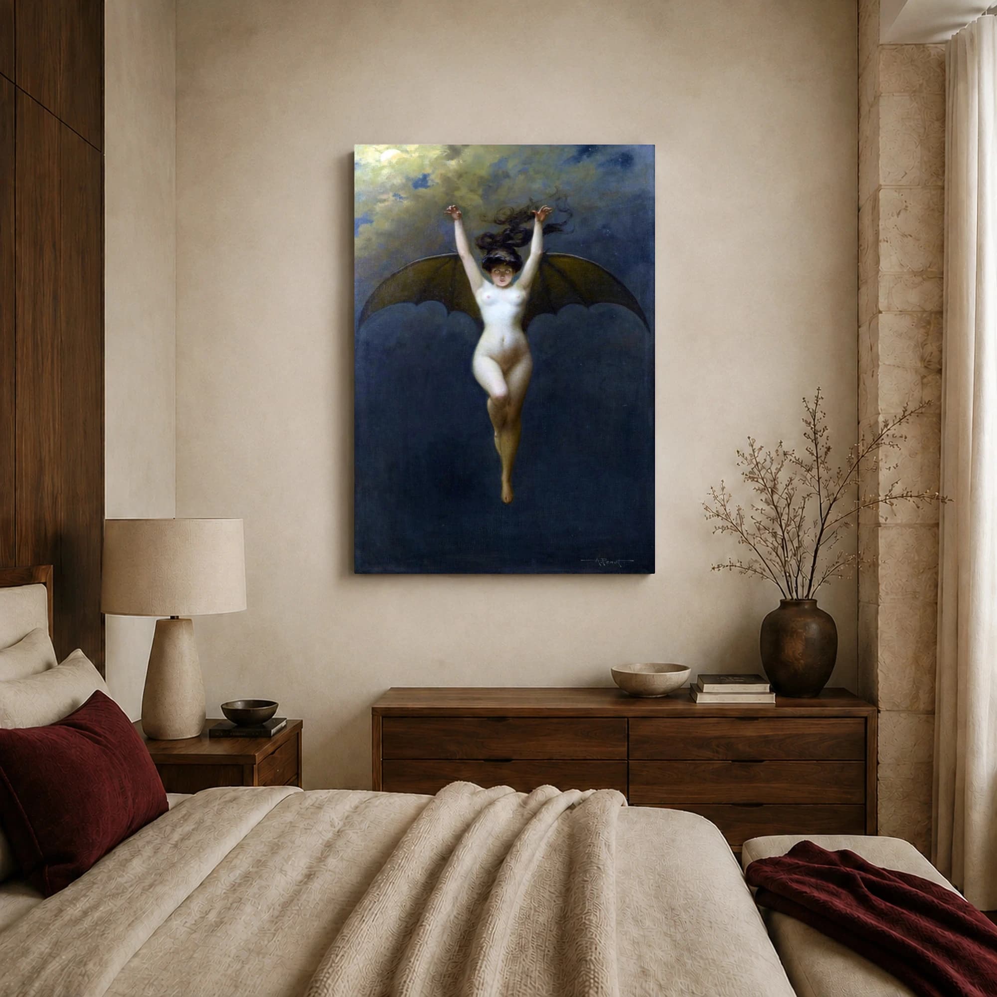 La Femme Chauve-Souris Bat Woman Canvas Print, view 7