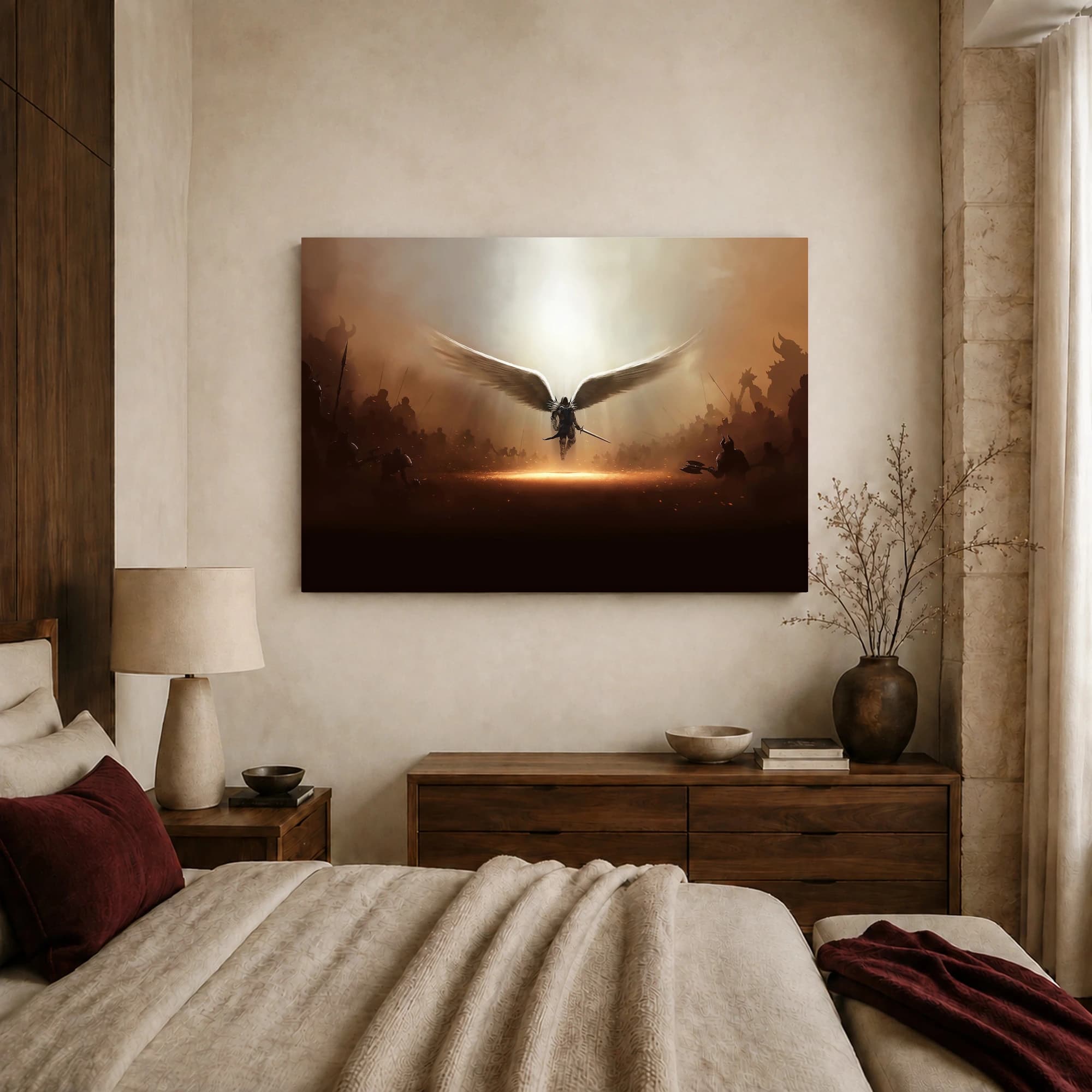 Archangel of Divine Light Dark Fantasy Wall Art, view 7