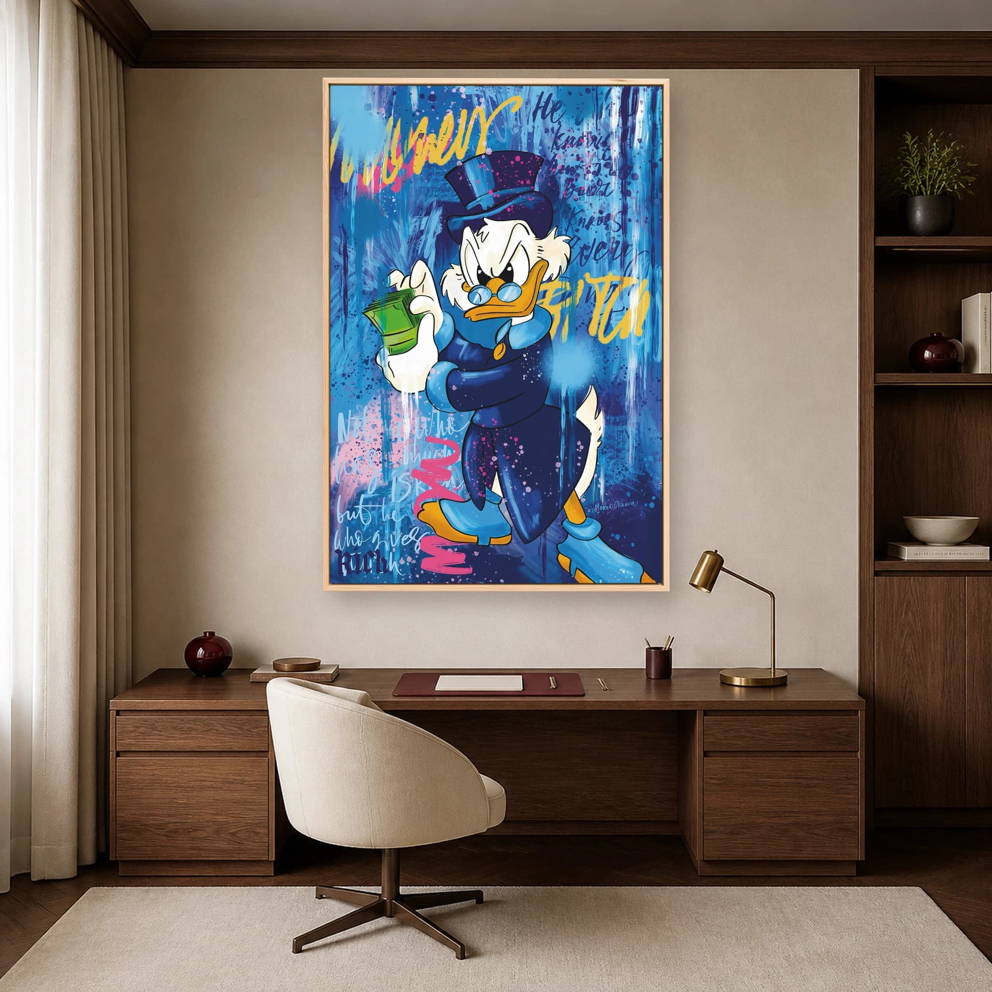 Scrooge McDuck Pop Art Graffiti Canvas, view 5