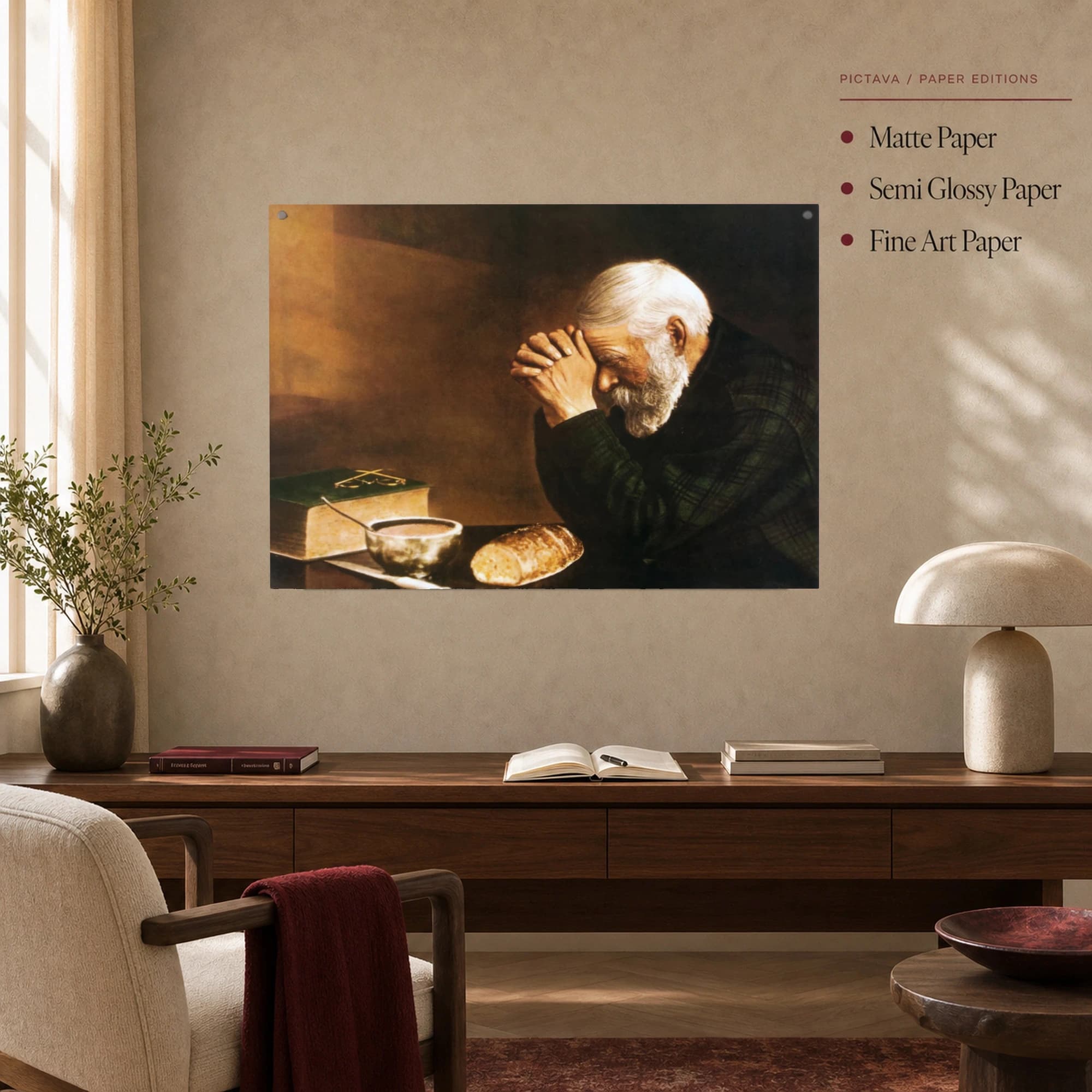 Grace Fine Art Print - Classic Prayer and Humility Wall Art, view 4