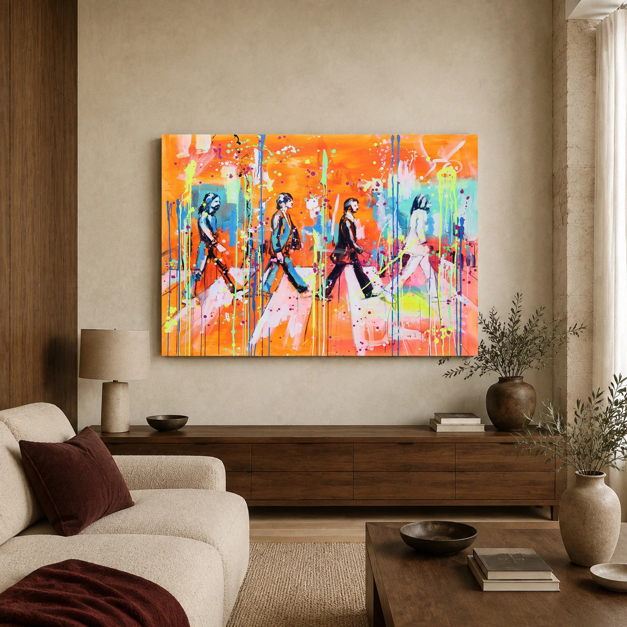 Abstract Abbey Road Music Wall Art Canvas Print, view 2
