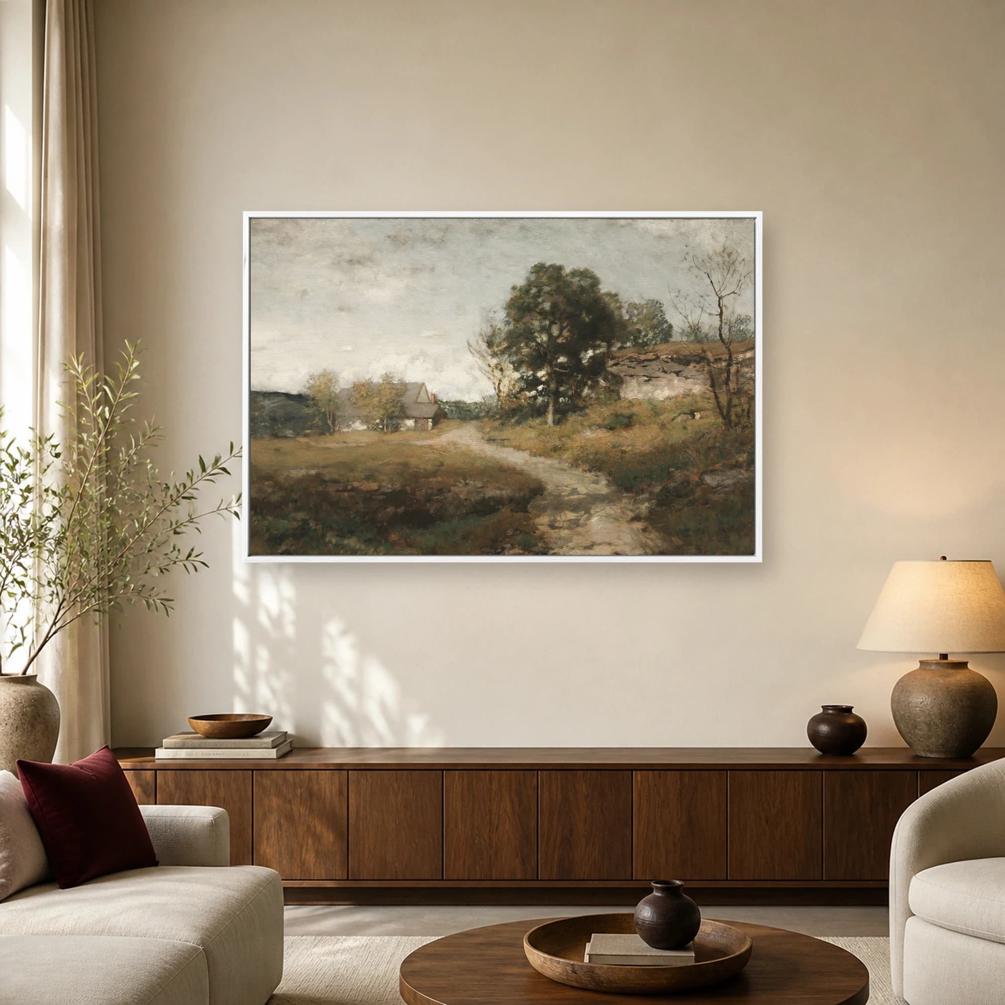 Rural Landscape Oil Painting Canvas Print, view 2