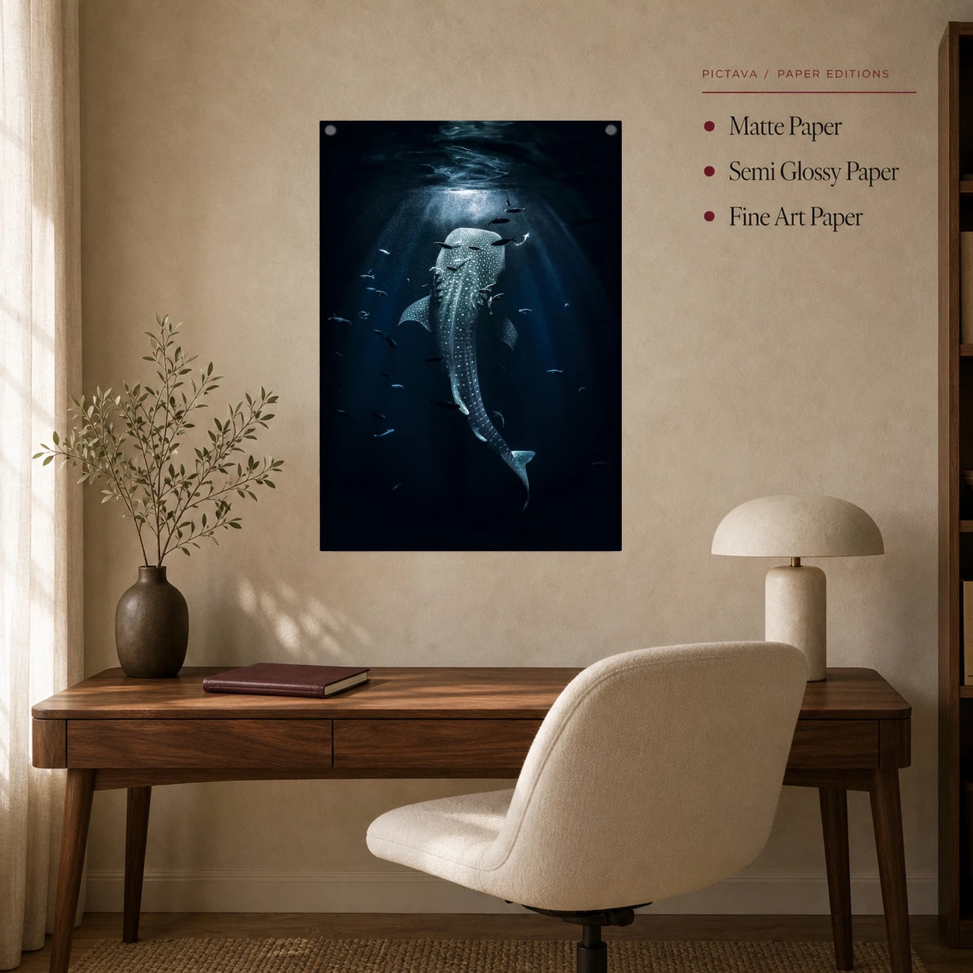 Whale Shark Abyss Fine Art Print, view 8