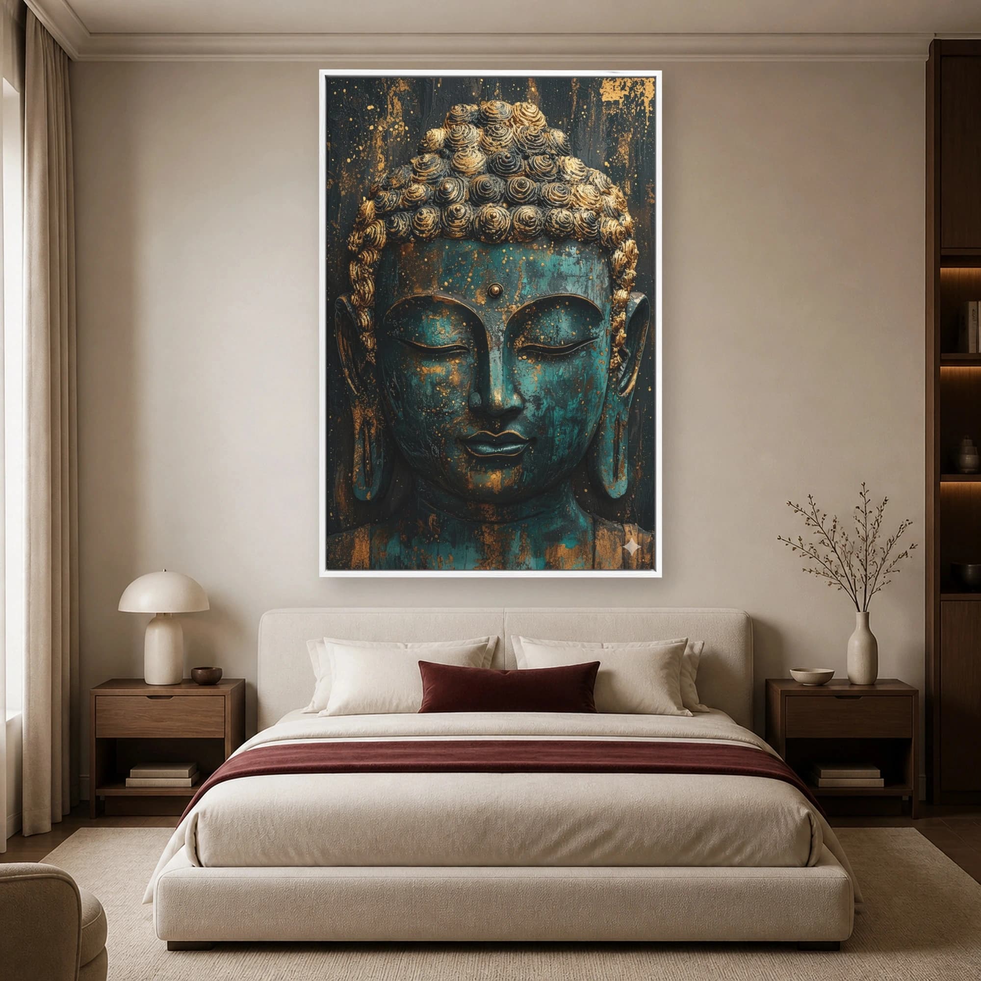 Golden Patina Buddha Canvas Art Print, view 3
