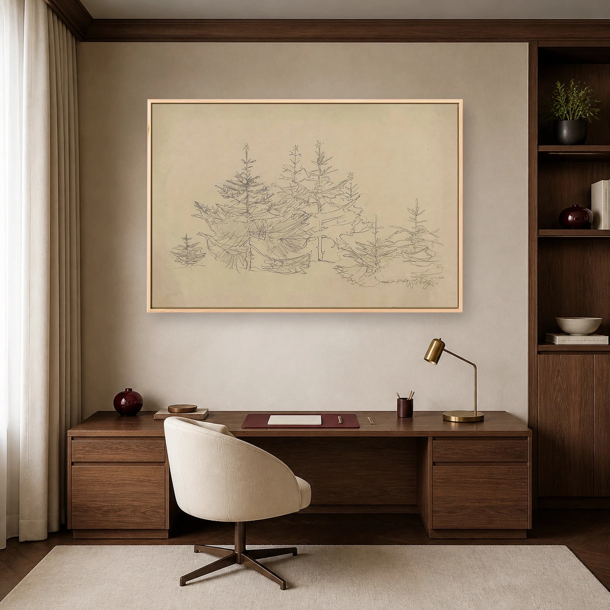 Sketches of Evergreens Vintage Botanical Print, view 5