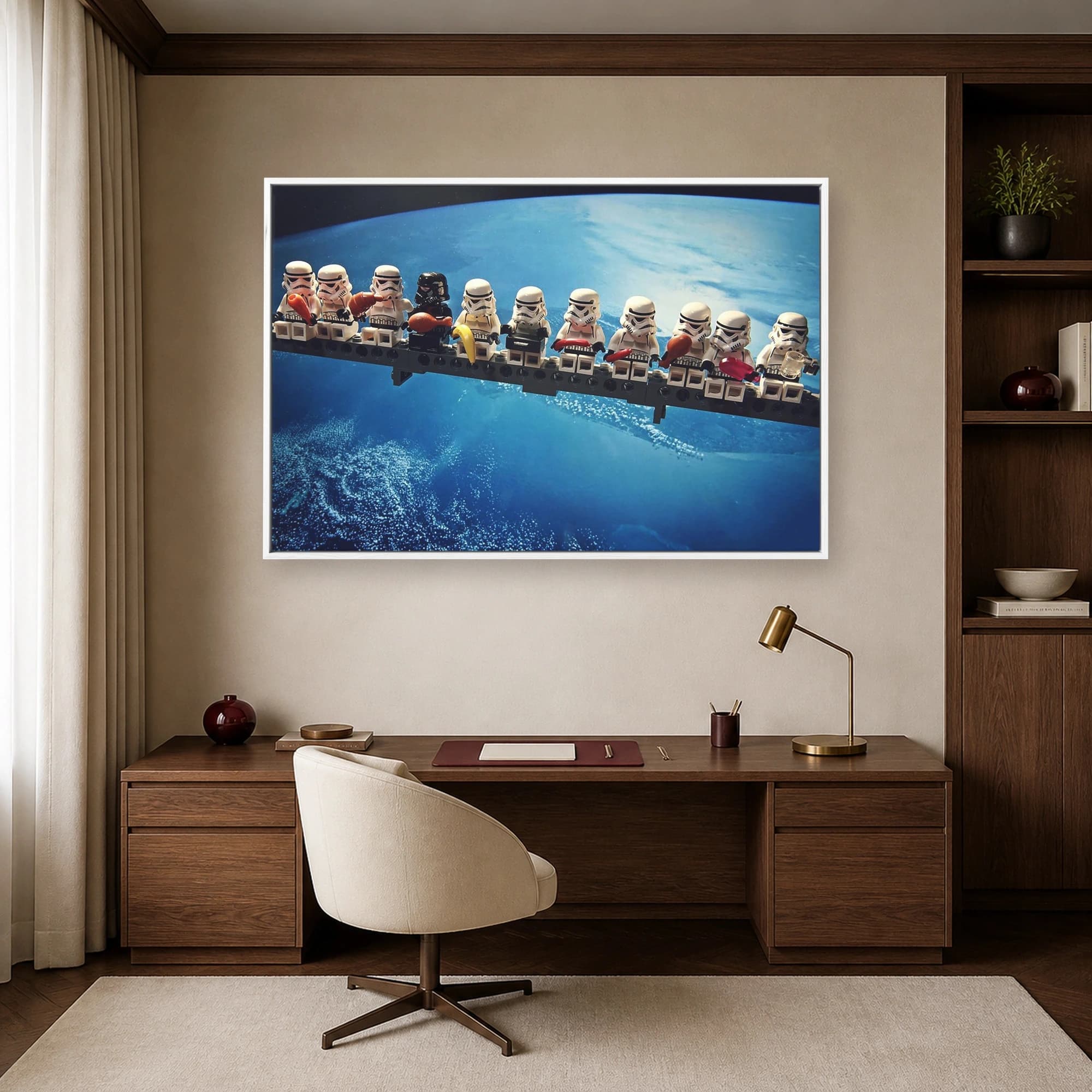 Star Wars Lego Stormtroopers Lunch in Space Canvas Print, view 6