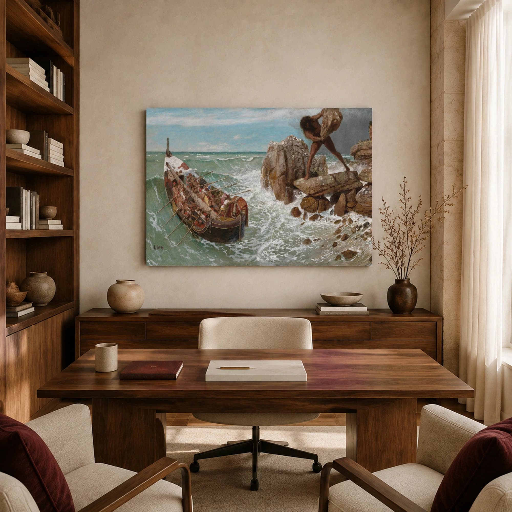 Ulysses and Polyphemus Epic Mythology Canvas Print, view 8