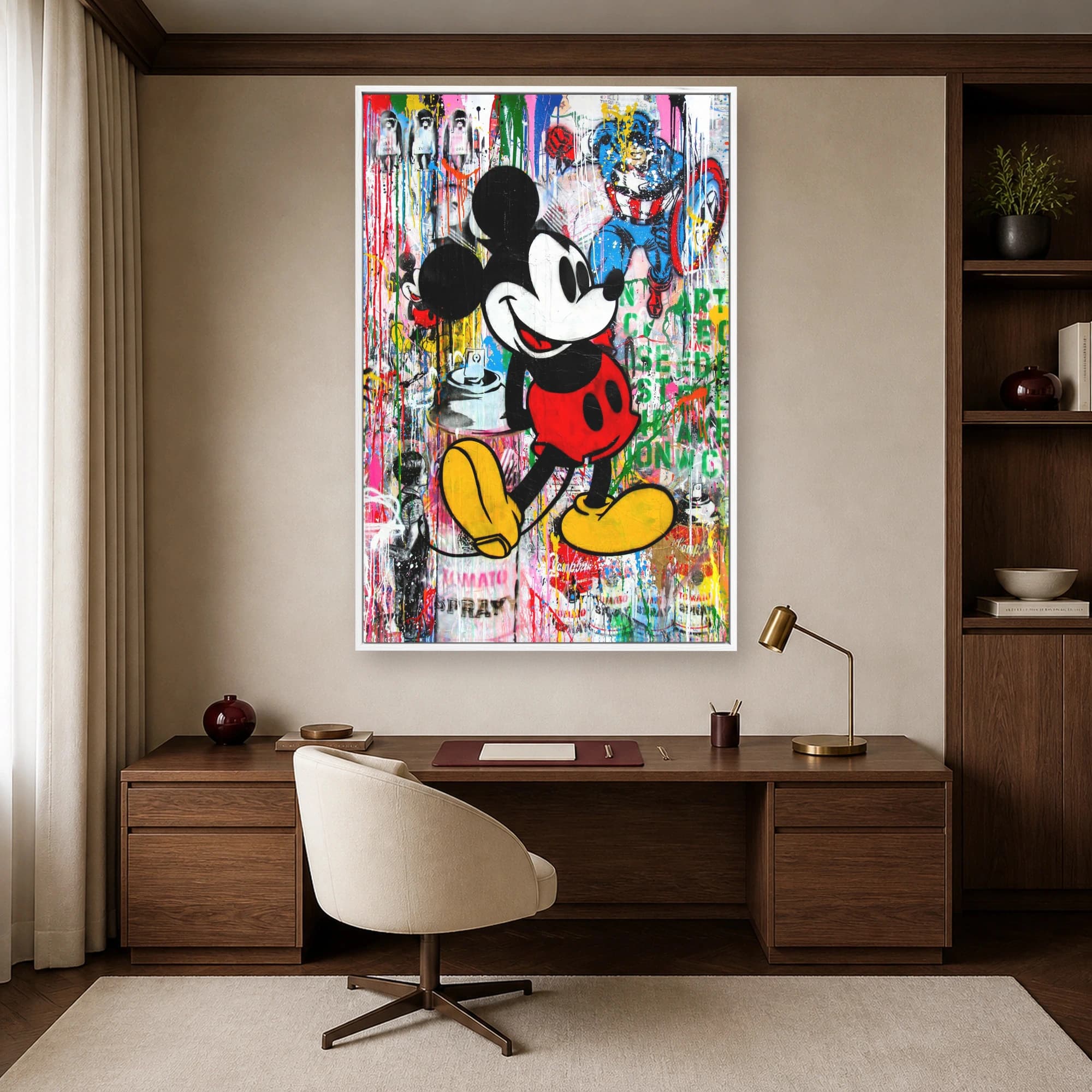 Mickey Mouse Urban Street Art Canvas Print, view 5