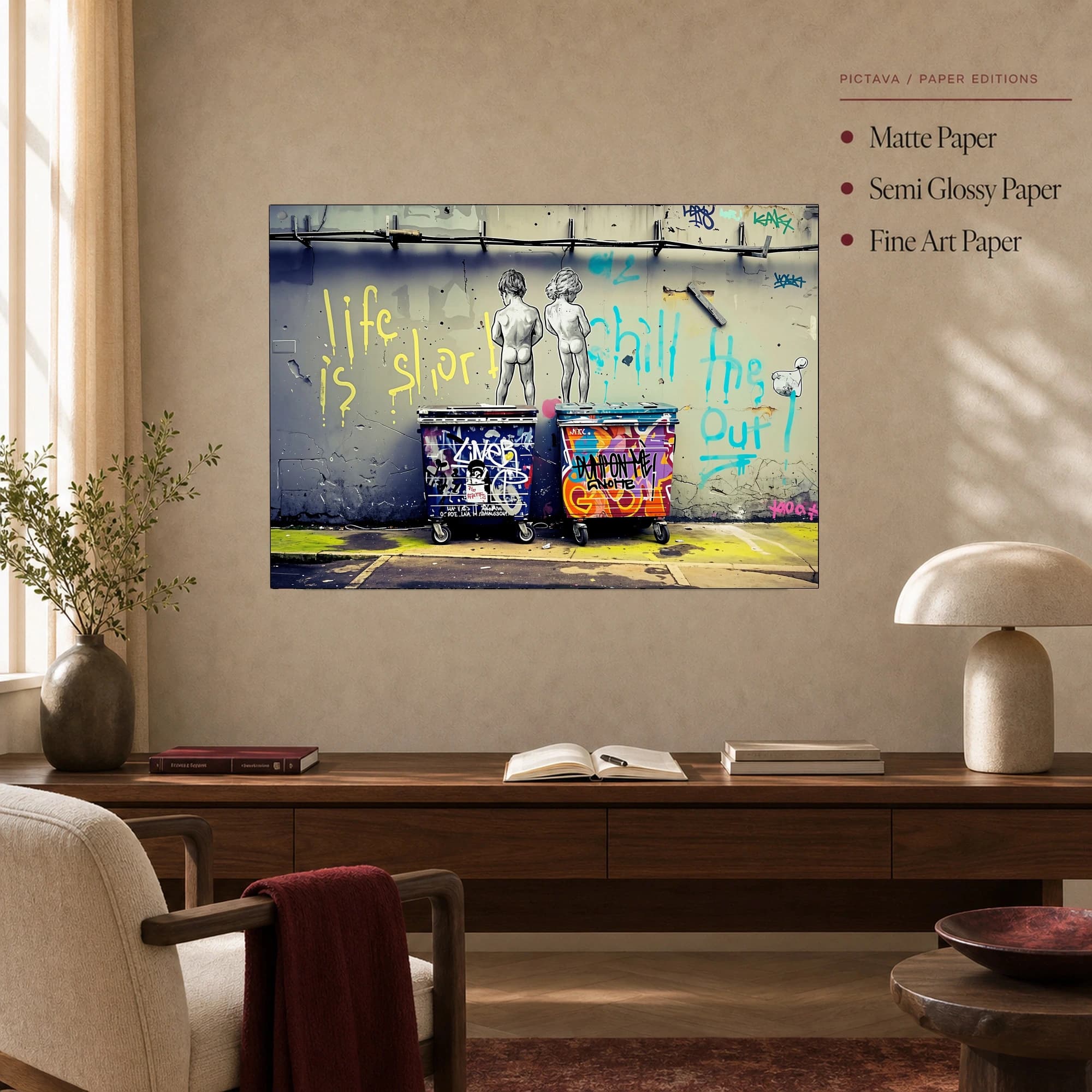 Life Is Short Chill The Out Urban Street Art Print, view 4
