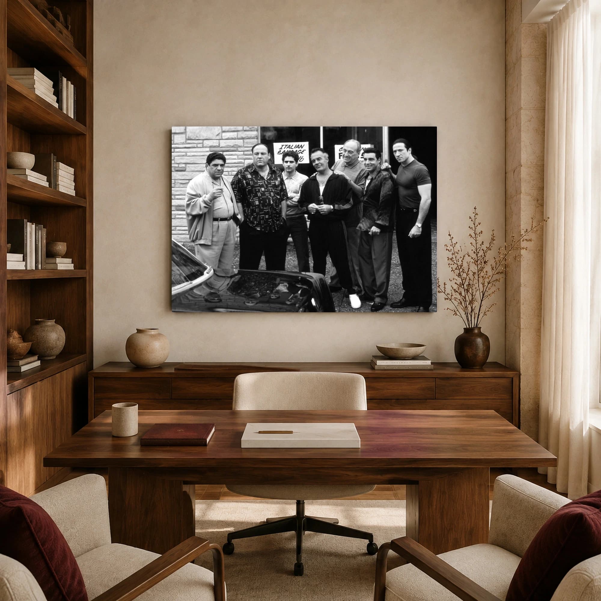 The Sopranos Cast Black and White Wall Art, view 8