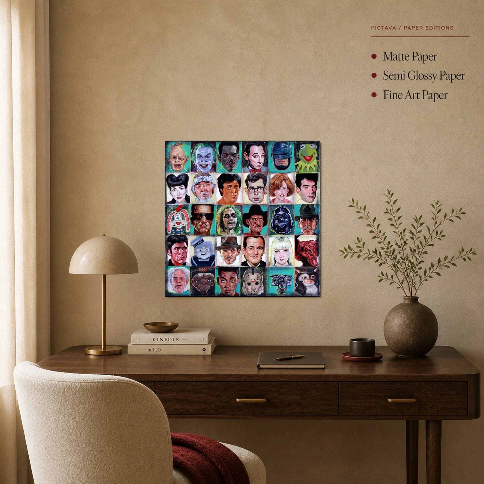 Cinematic Icons Grid Movie Characters Pop Art Print, view 2
