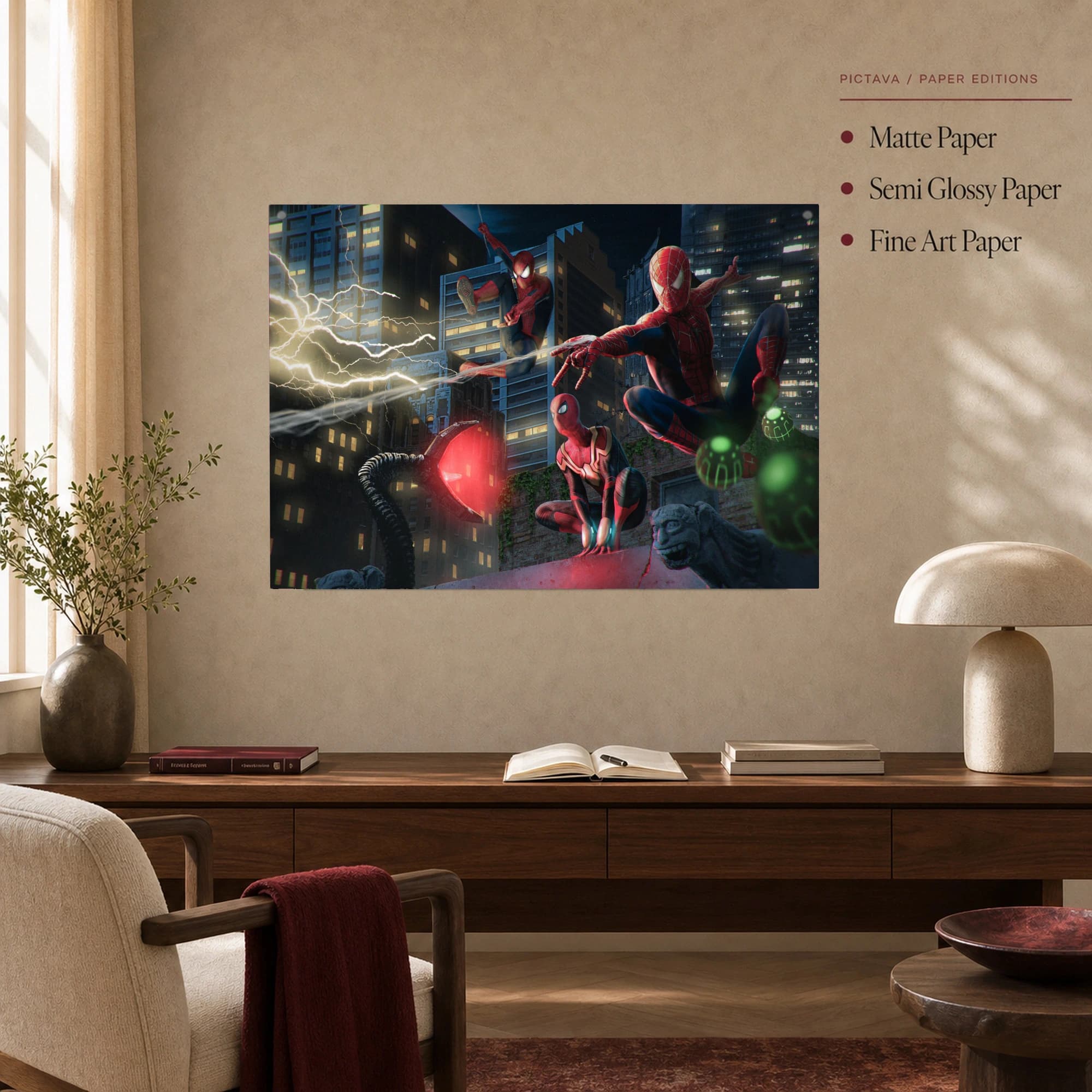 Spider-Man Multiverse Cinematic Action Canvas Print, view 4