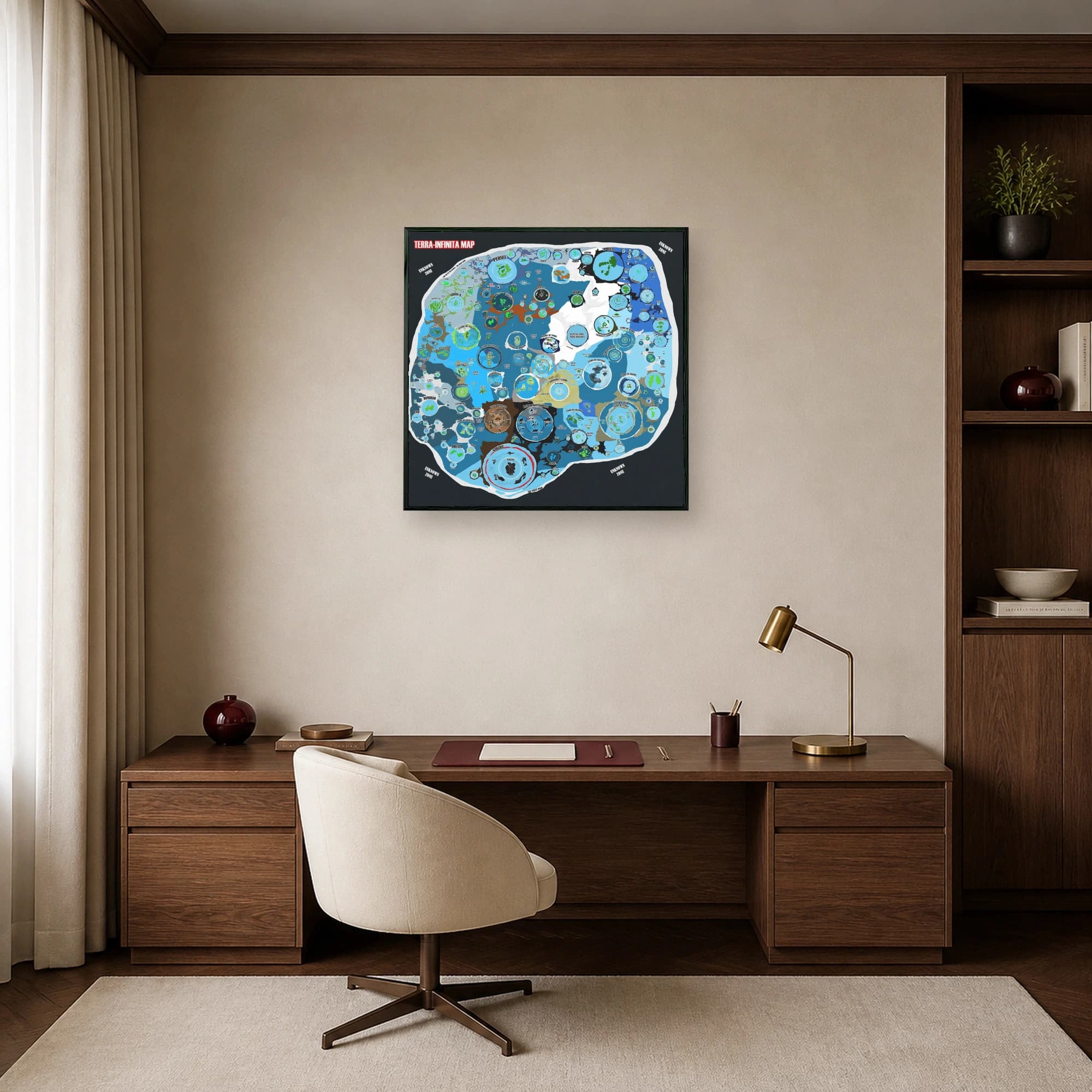 Terra-Infinita Fantasy Map Art Print, view 7