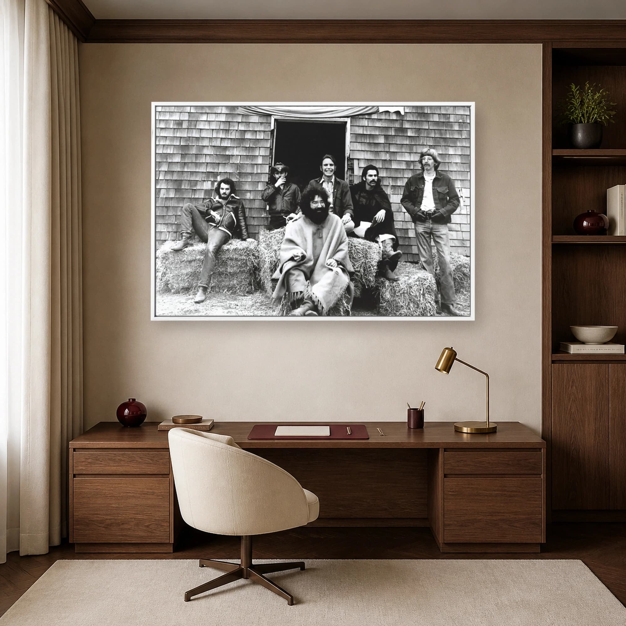 Grateful Dead Vintage Barn Band Portrait Canvas Print, view 7