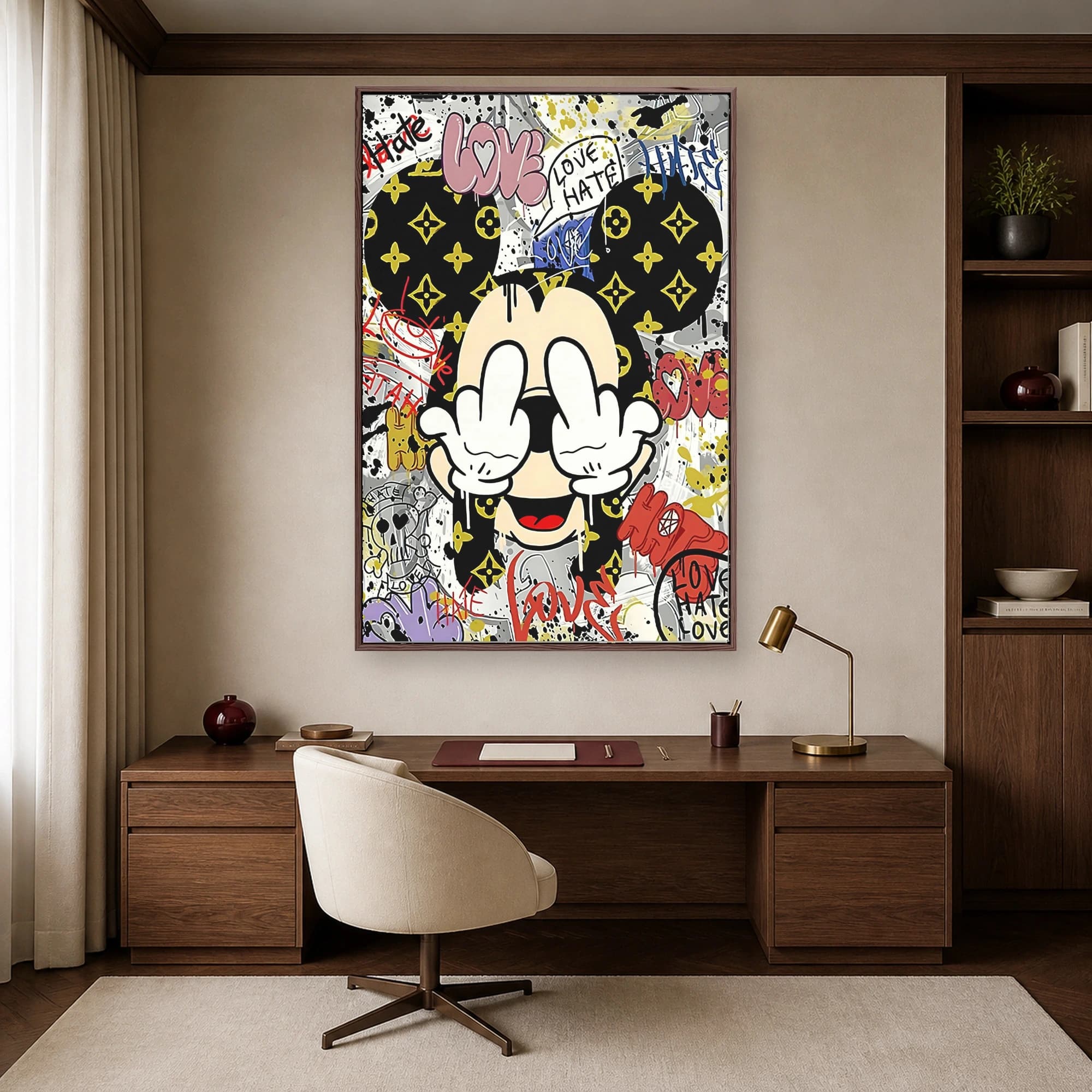 Urban Subversion Mickey Pop Art Canvas Print, view 7