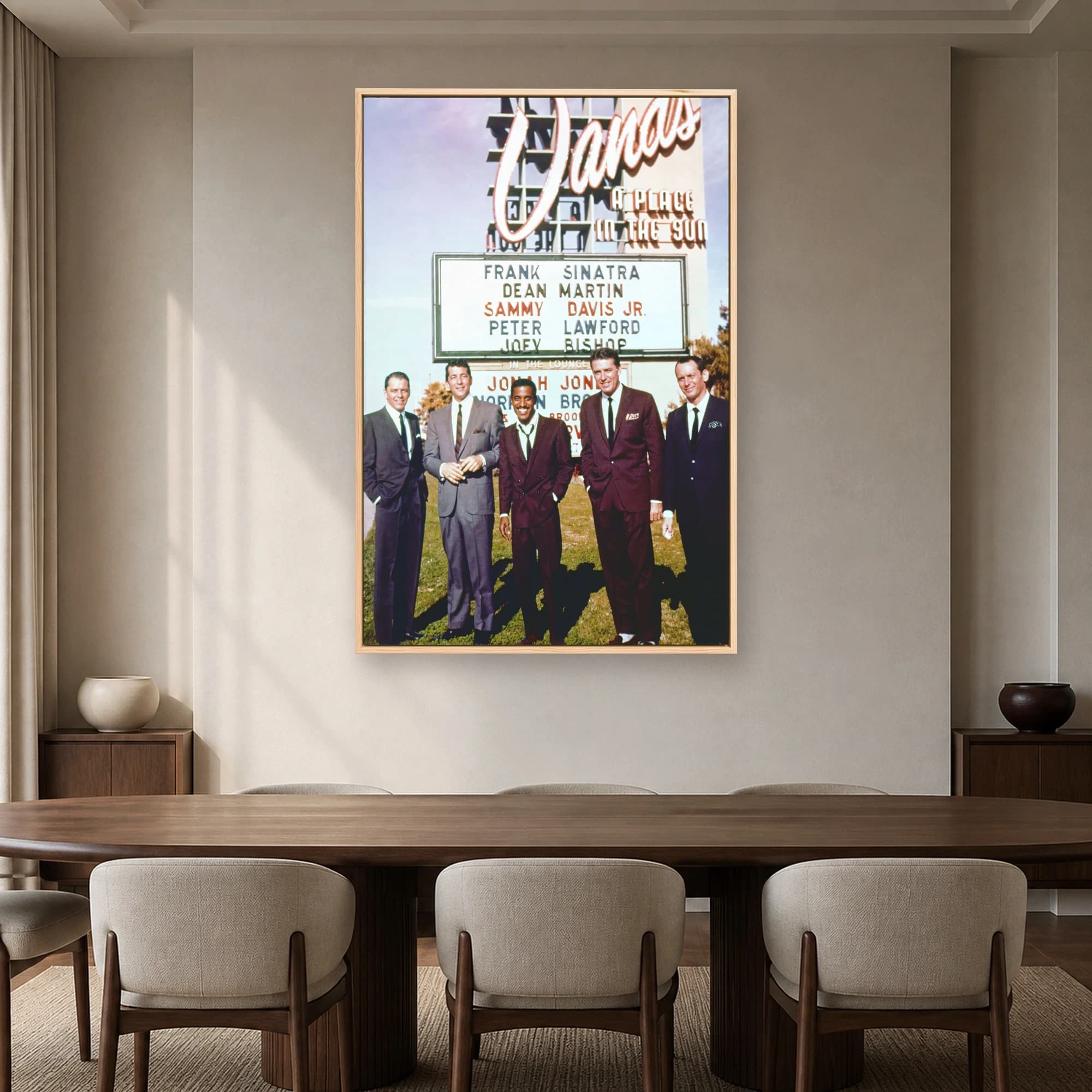 The Rat Pack at the Sands Hotel Vintage Photograph Wall Art, view 5