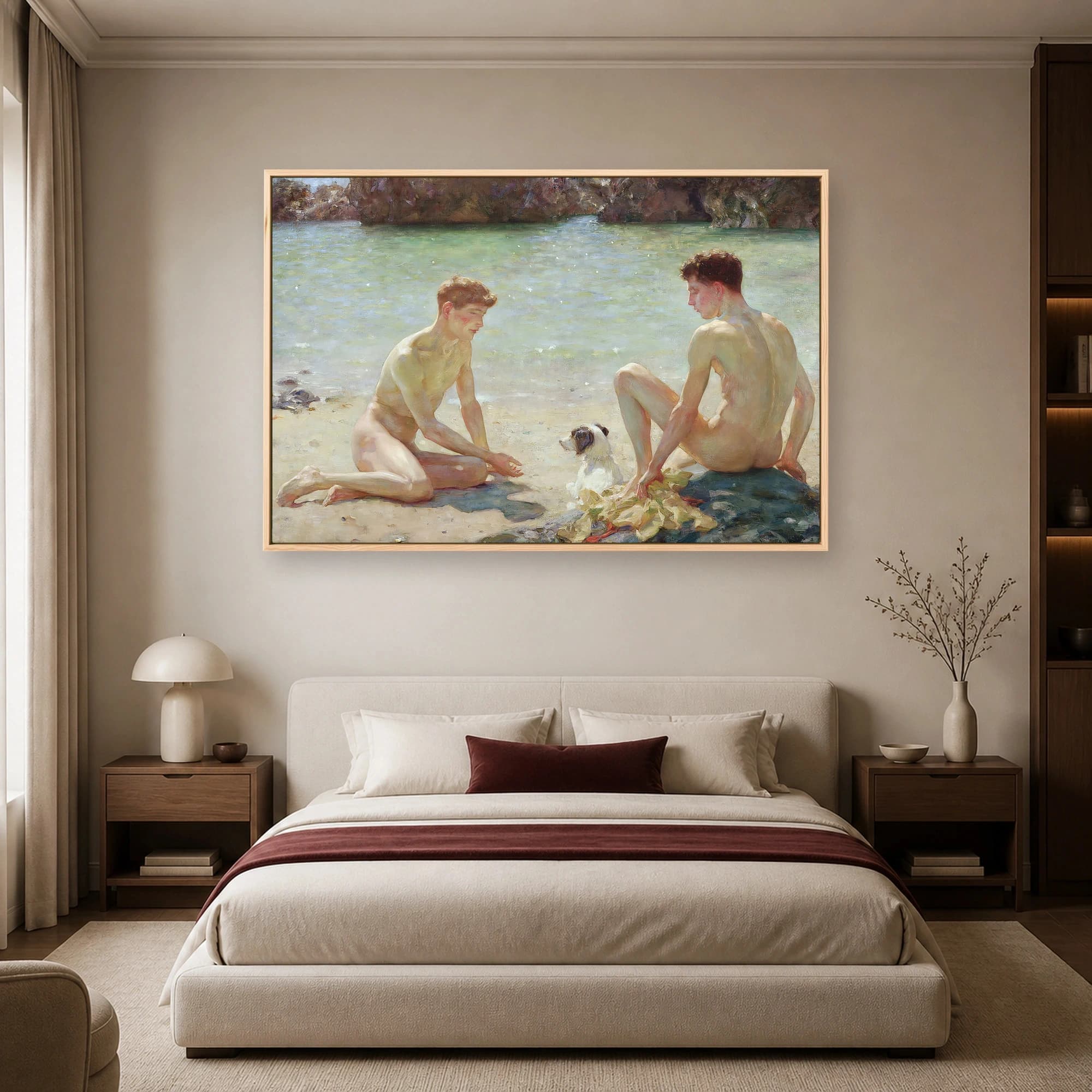 Boys by the Sea Fine Art Coastal Print, view 5