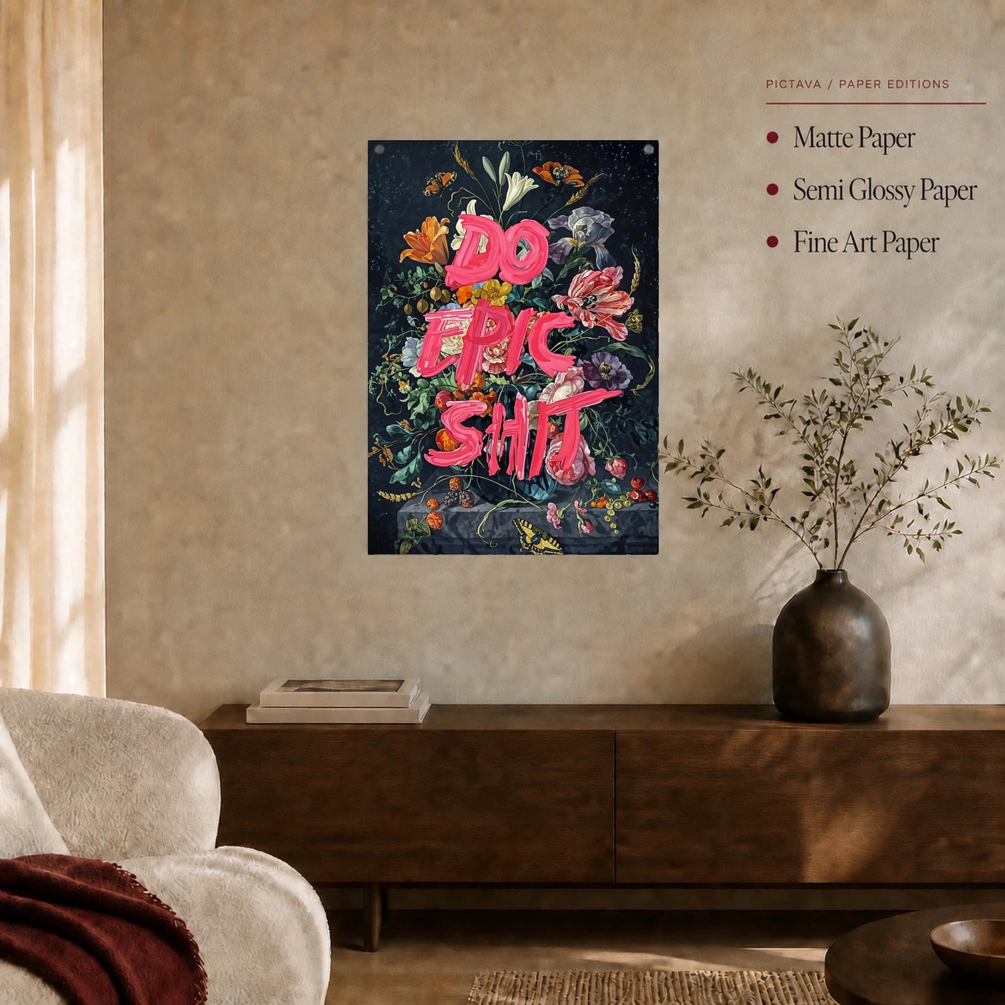 Do Epic Shit Floral Still Life Wall Art, view 4
