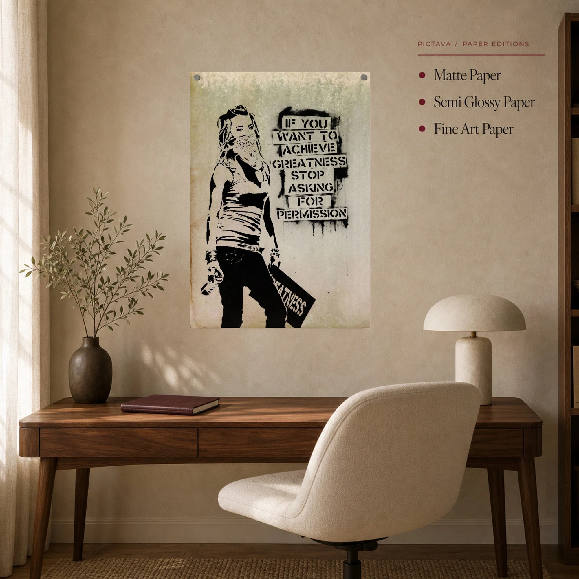 Stop Asking For Permission Street Art Canvas, view 8
