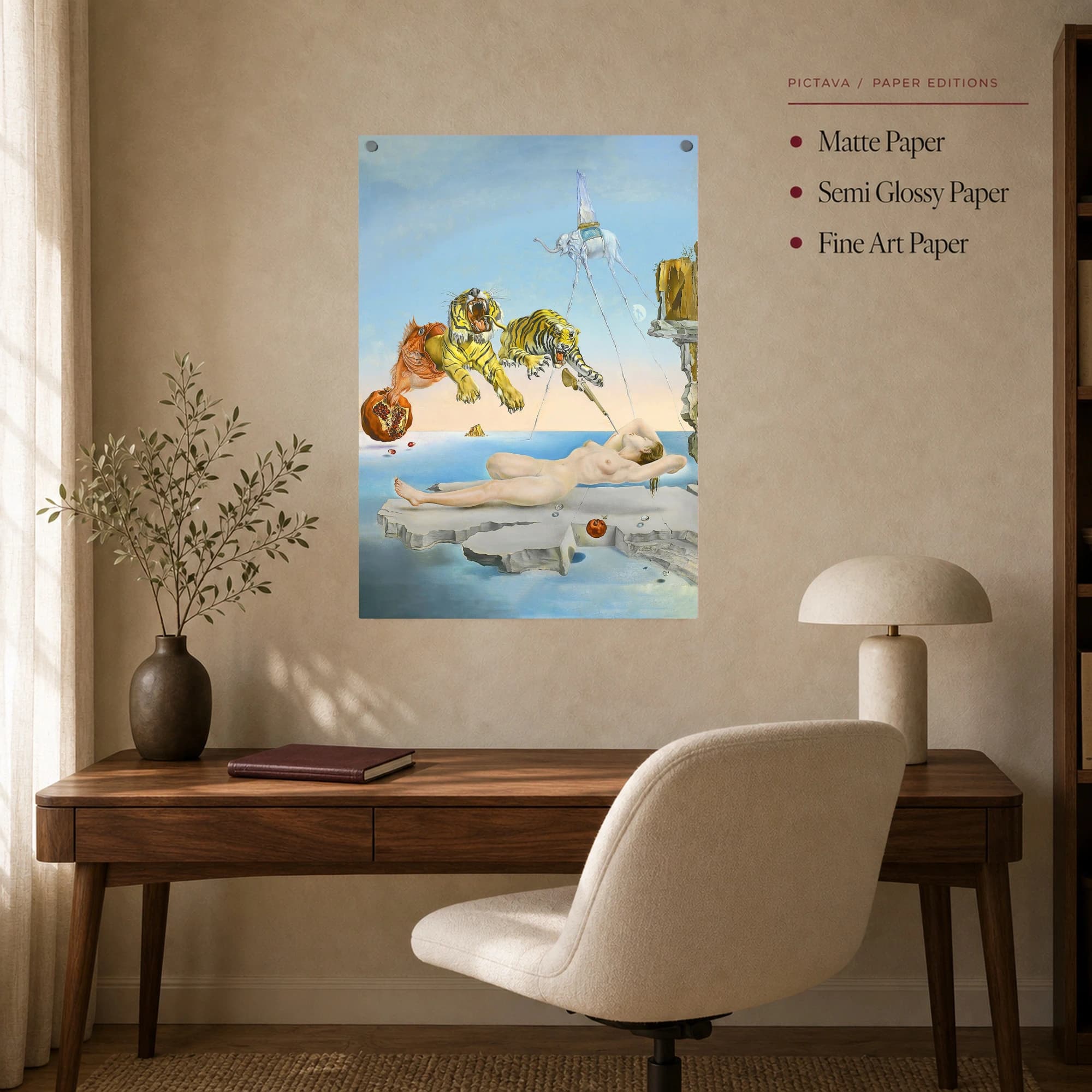 Dream Caused by the Flight of a Bee Canvas Print by Salvador Dali, view 7