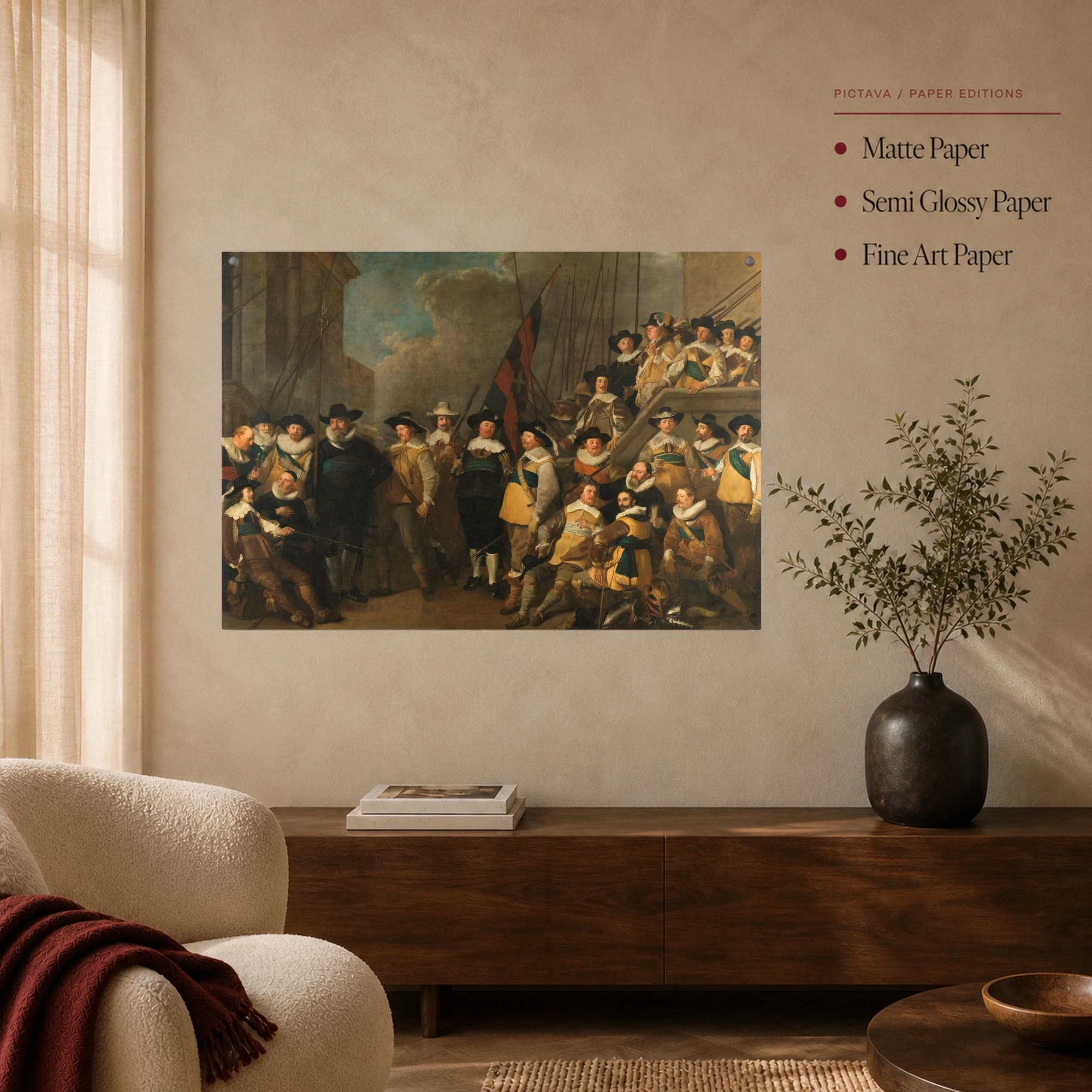 The Meagre Company Canvas Print by Frans Hals & Pieter Codde, view 4