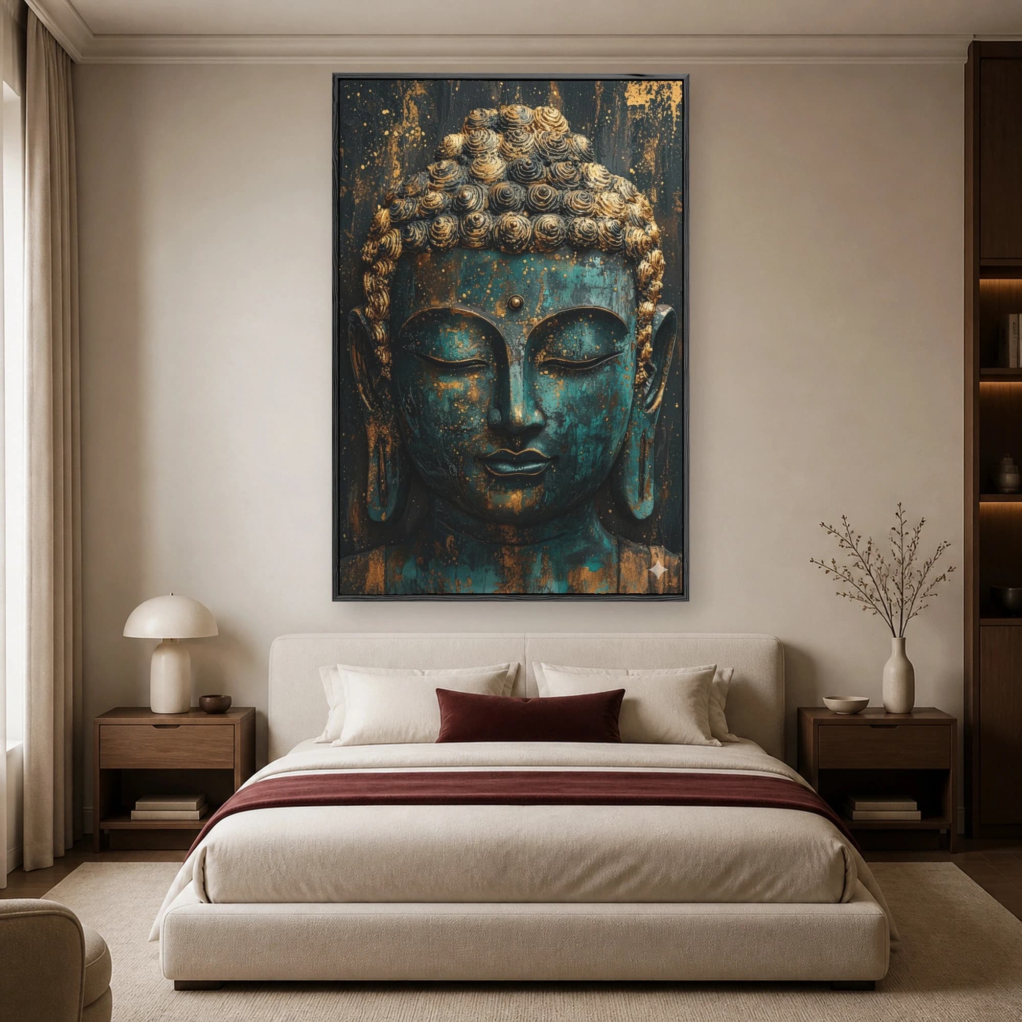 Golden Patina Buddha Canvas Art Print, view 5