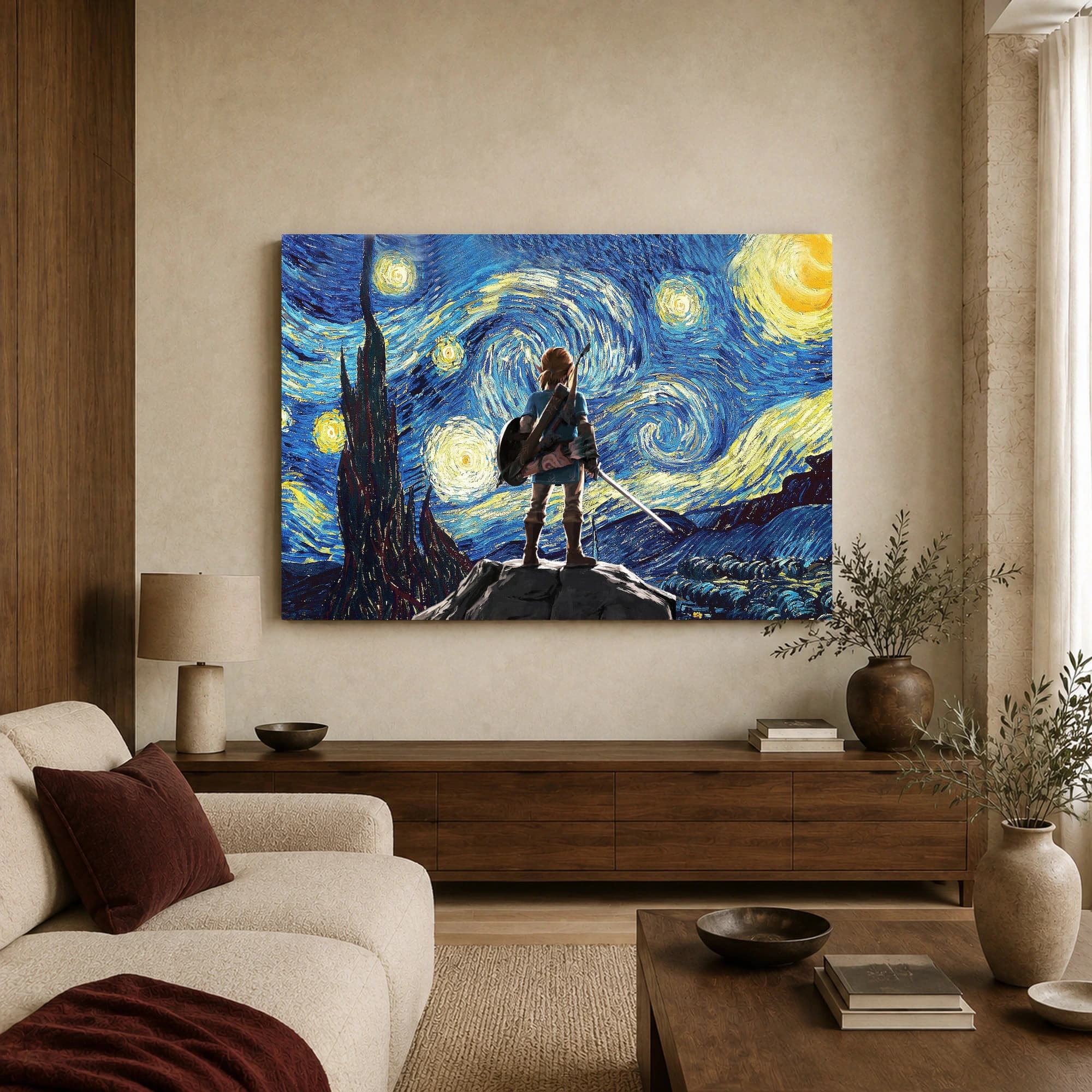 Starry Night Over Hyrule Canvas Art Print, view 3