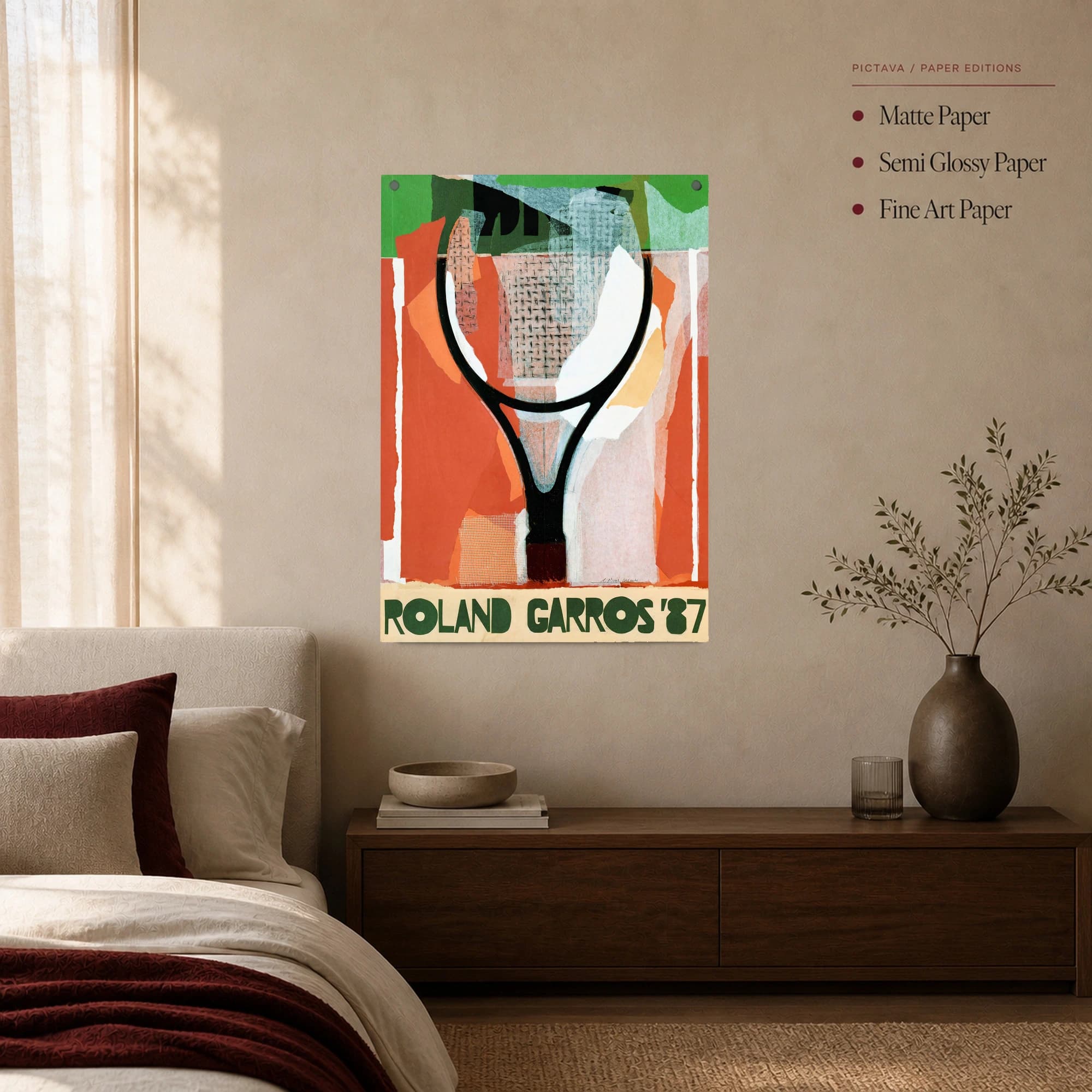 Roland Garros '87 Vintage Tennis Poster, view 3