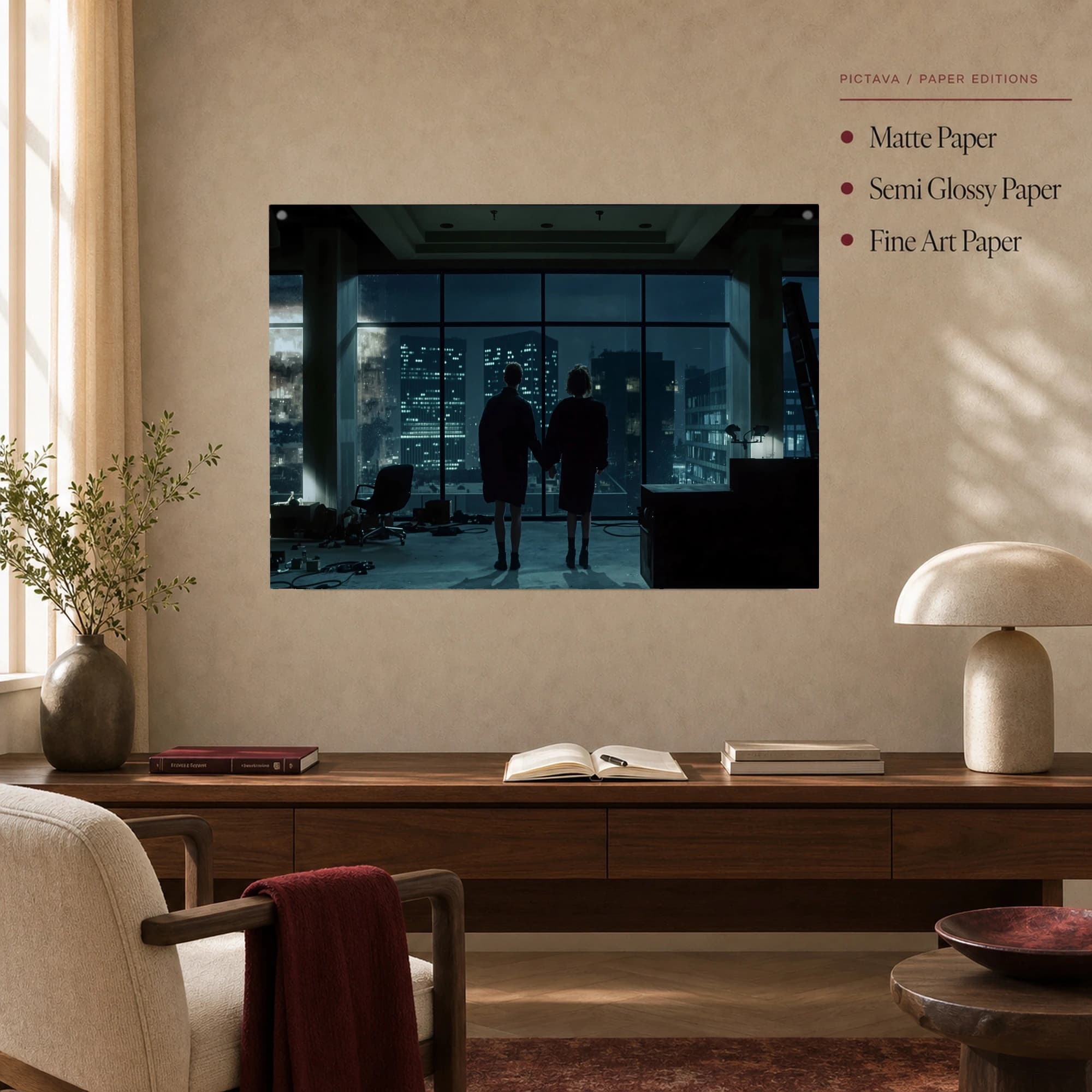 Cinematic Cityscape Twilight Wall Art Print, view 4