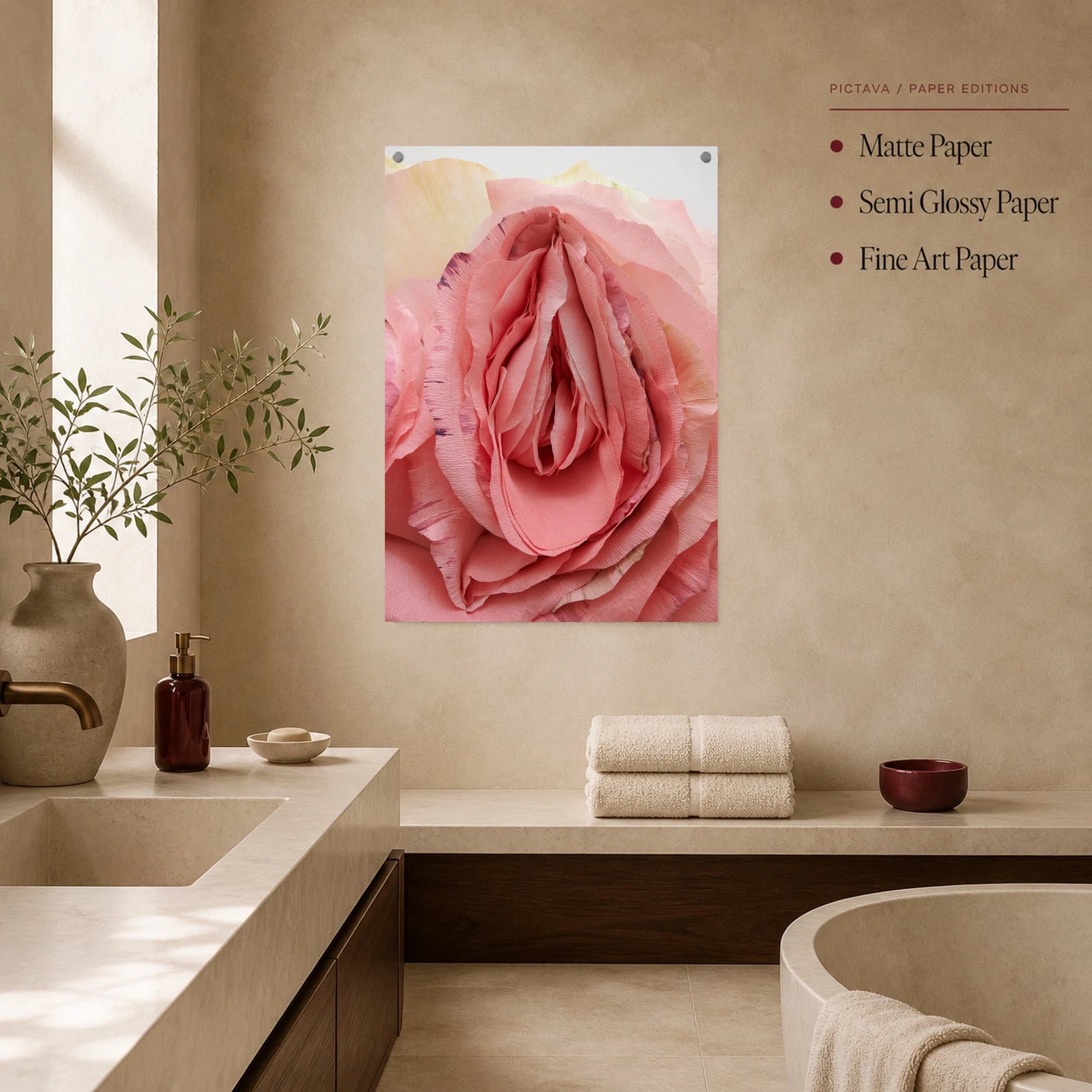 Pink Petals Botanical Macro Wall Art Print, view 5