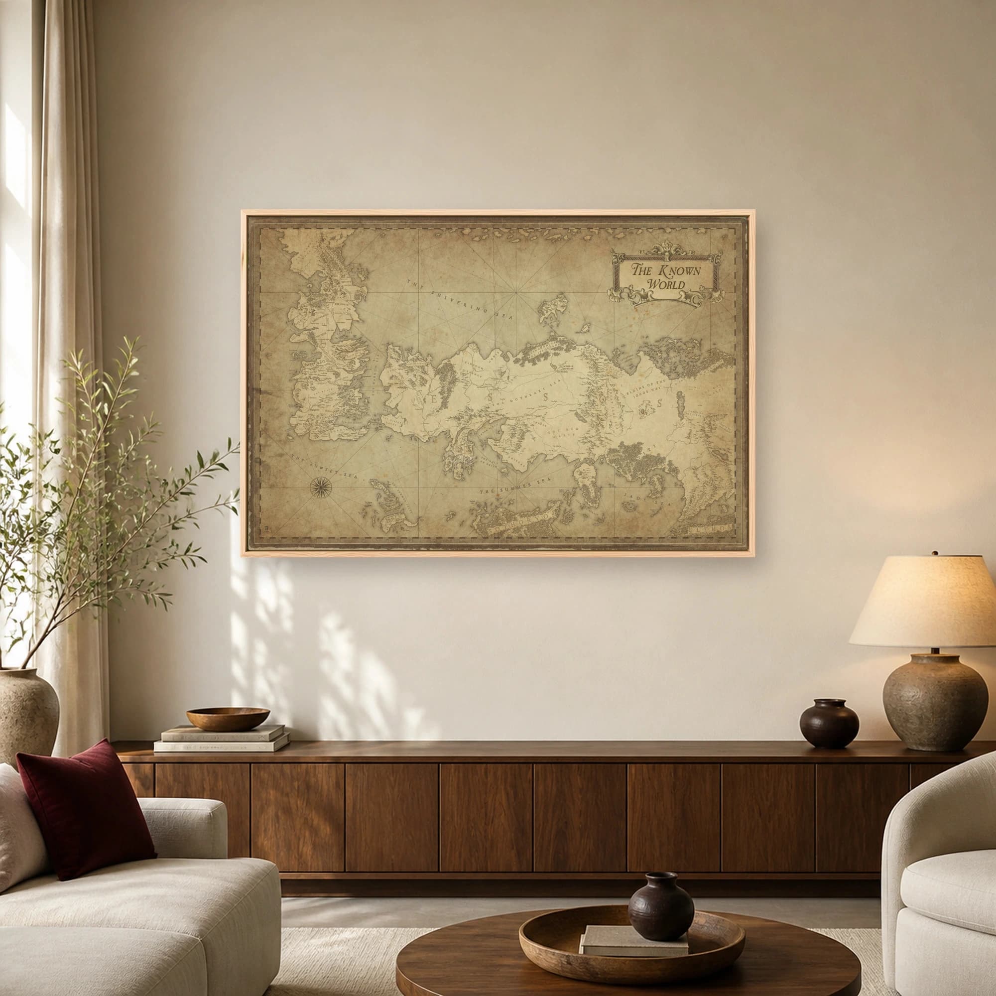 The Known World Fantasy Map Wall Art, view 2