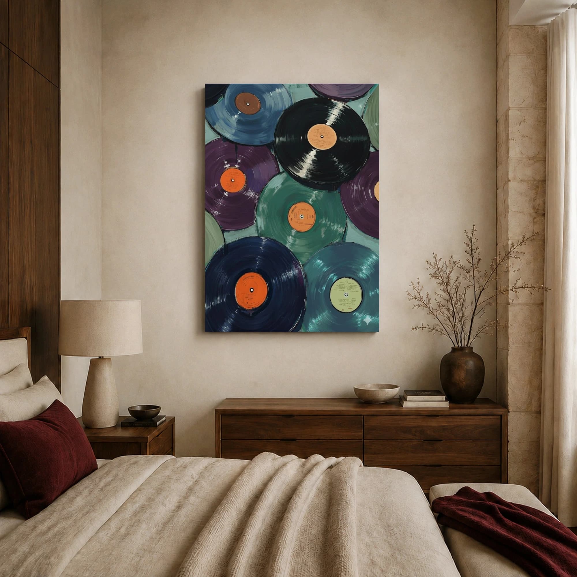 Colorful Vinyl Records Abstract Music Wall Art, view 6