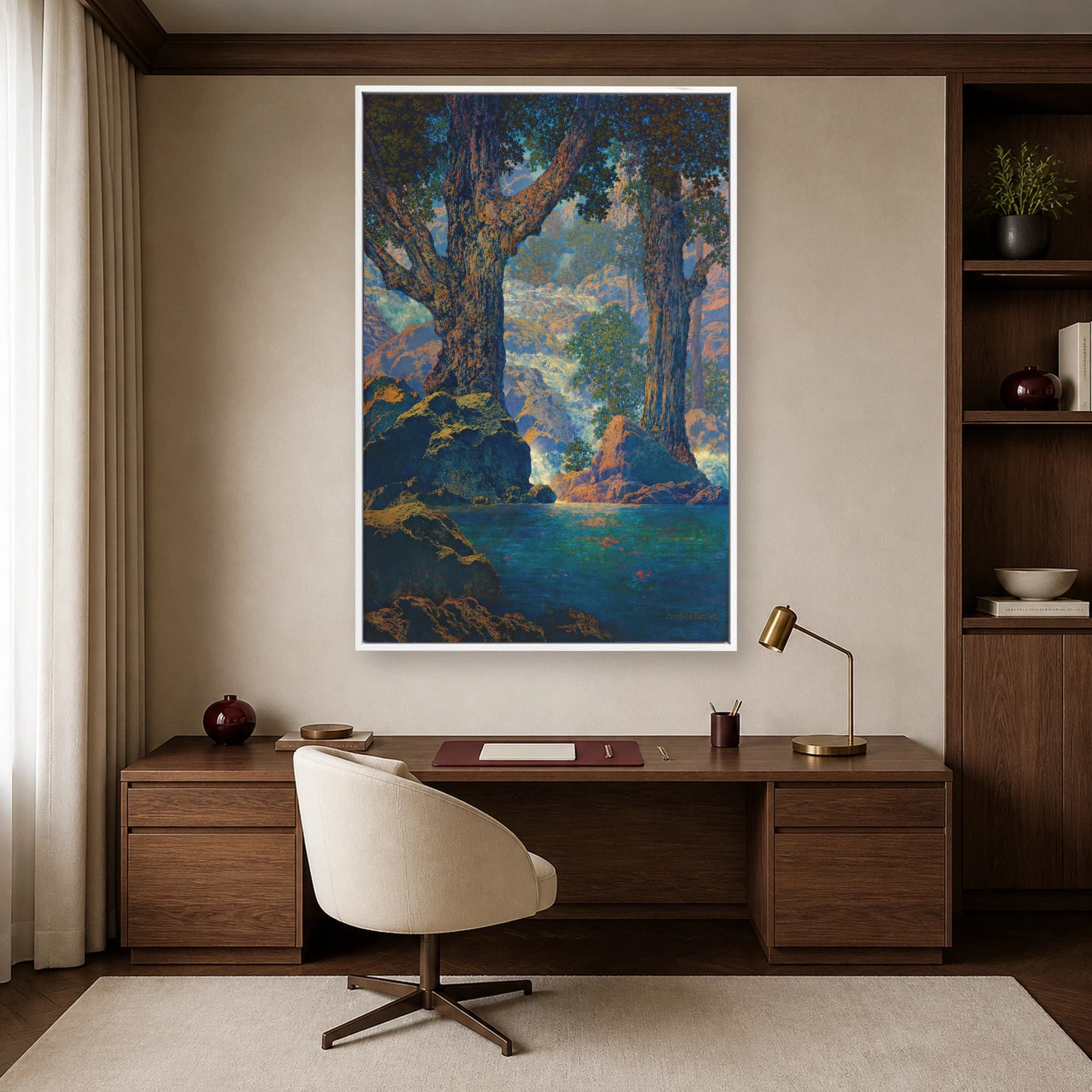Waterfall in the Forest Fine Art Print by Maxfield Parrish, view 6