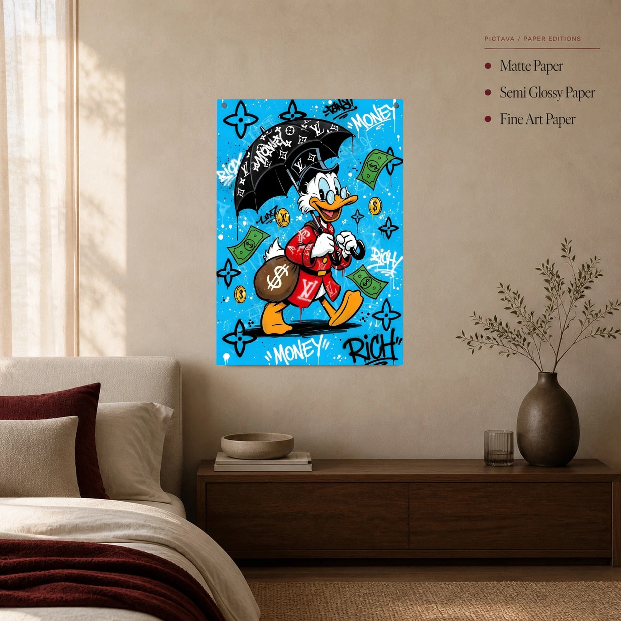 Scrooge McDuck Street Wealth Pop Art Print, view 4