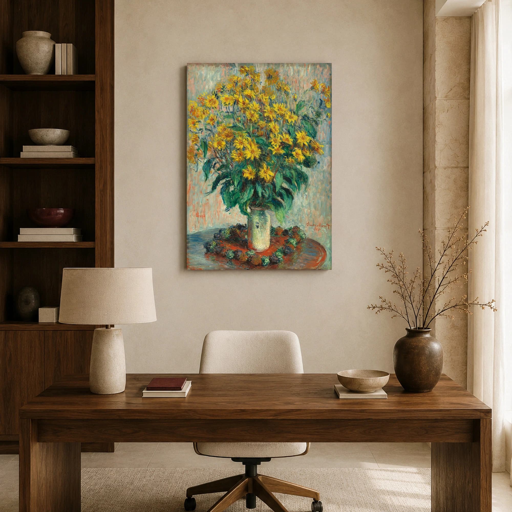 Claude Monet Bouquet of Sunflowers Fine Art Canvas Print, view 8