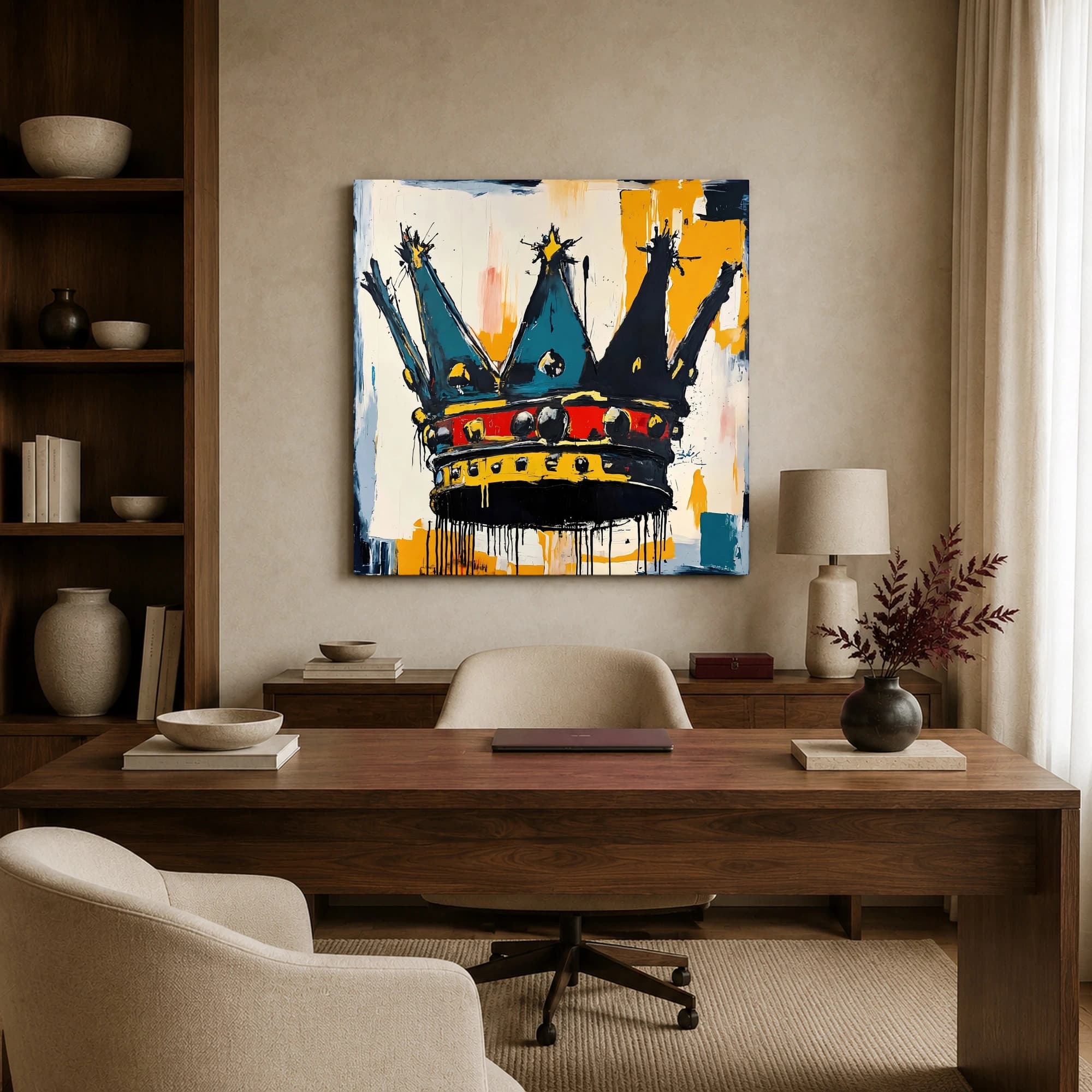 Neo-Expressionist Crown Canvas Print, view 3