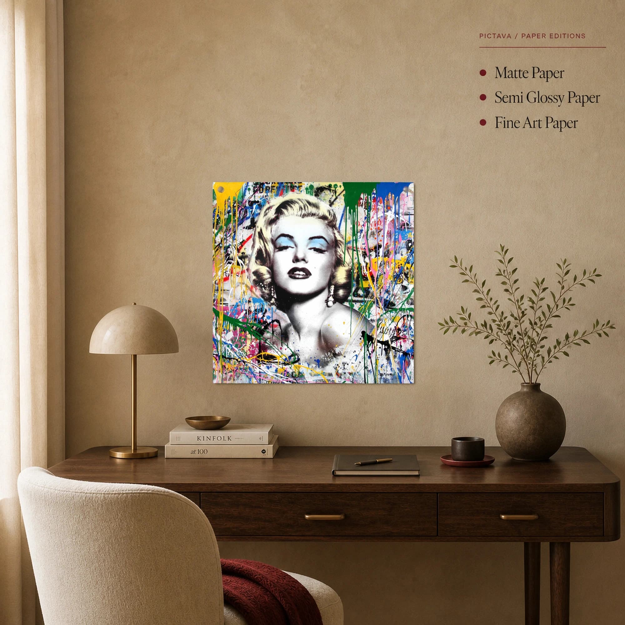 Marilyn Monroe Pop Art Graffiti Canvas Print, view 2