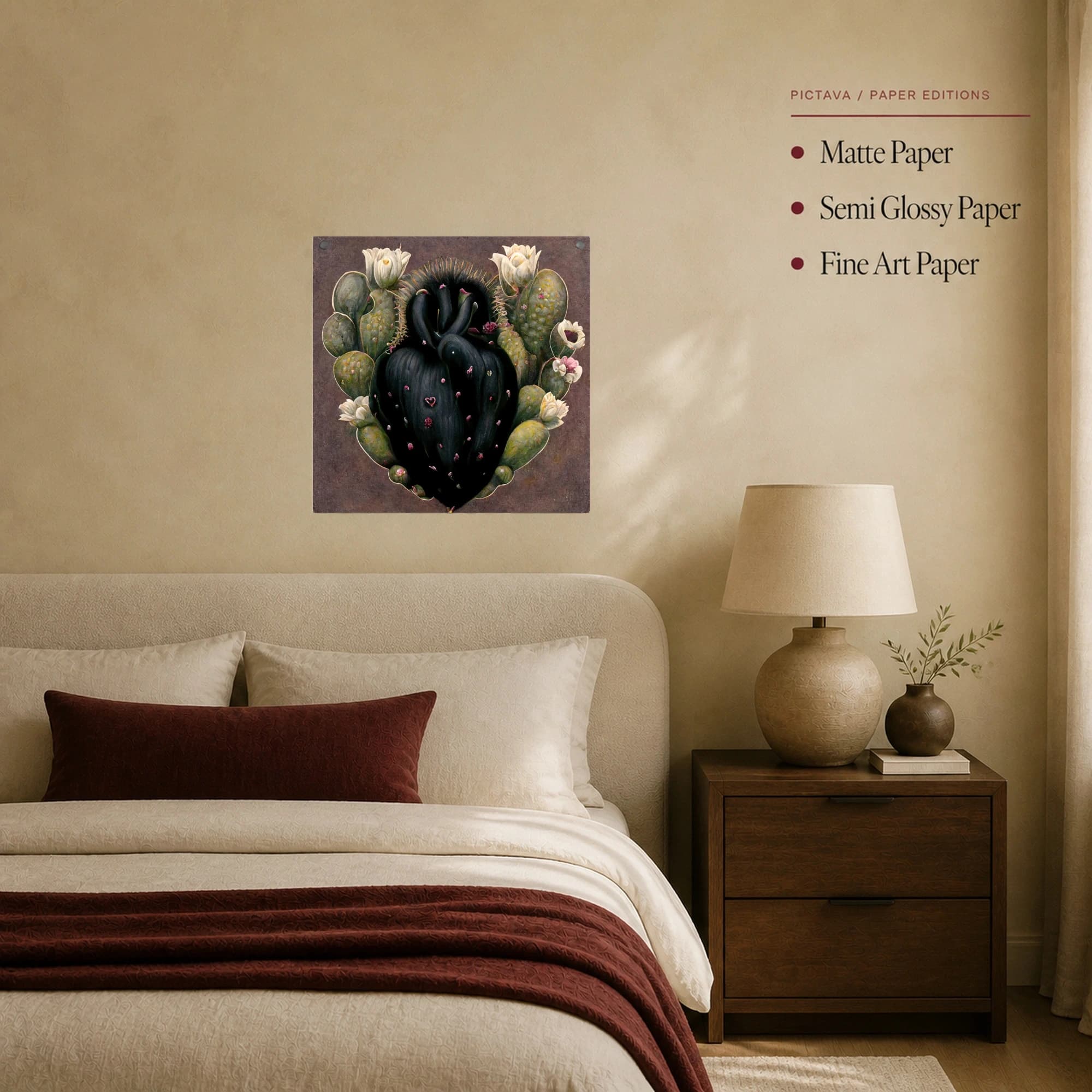 Surreal Botanical Heart Canvas Wall Art Print, view 8