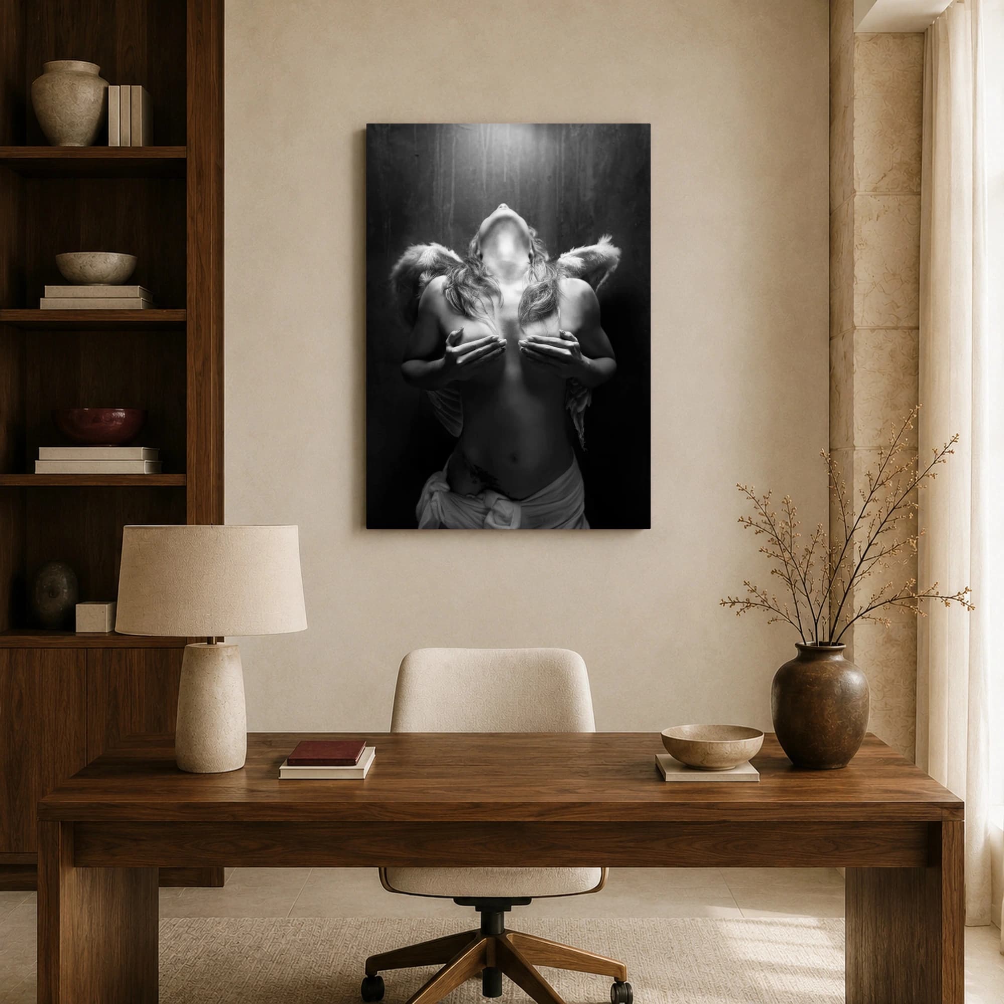 Fallen Angel Fine Art Monochromatic Photographic Print, view 8