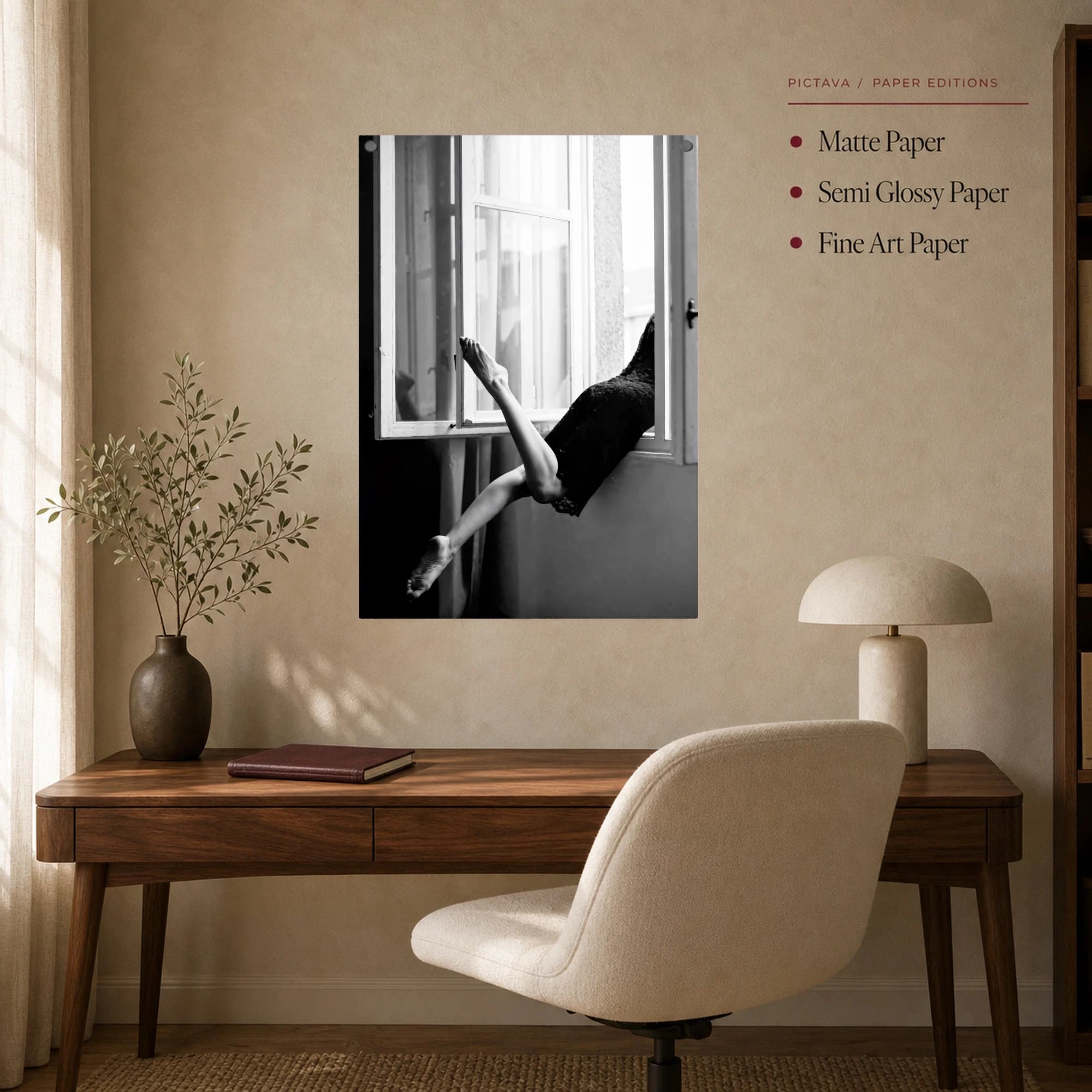 Surreal Monochrome Window Art Print, view 8