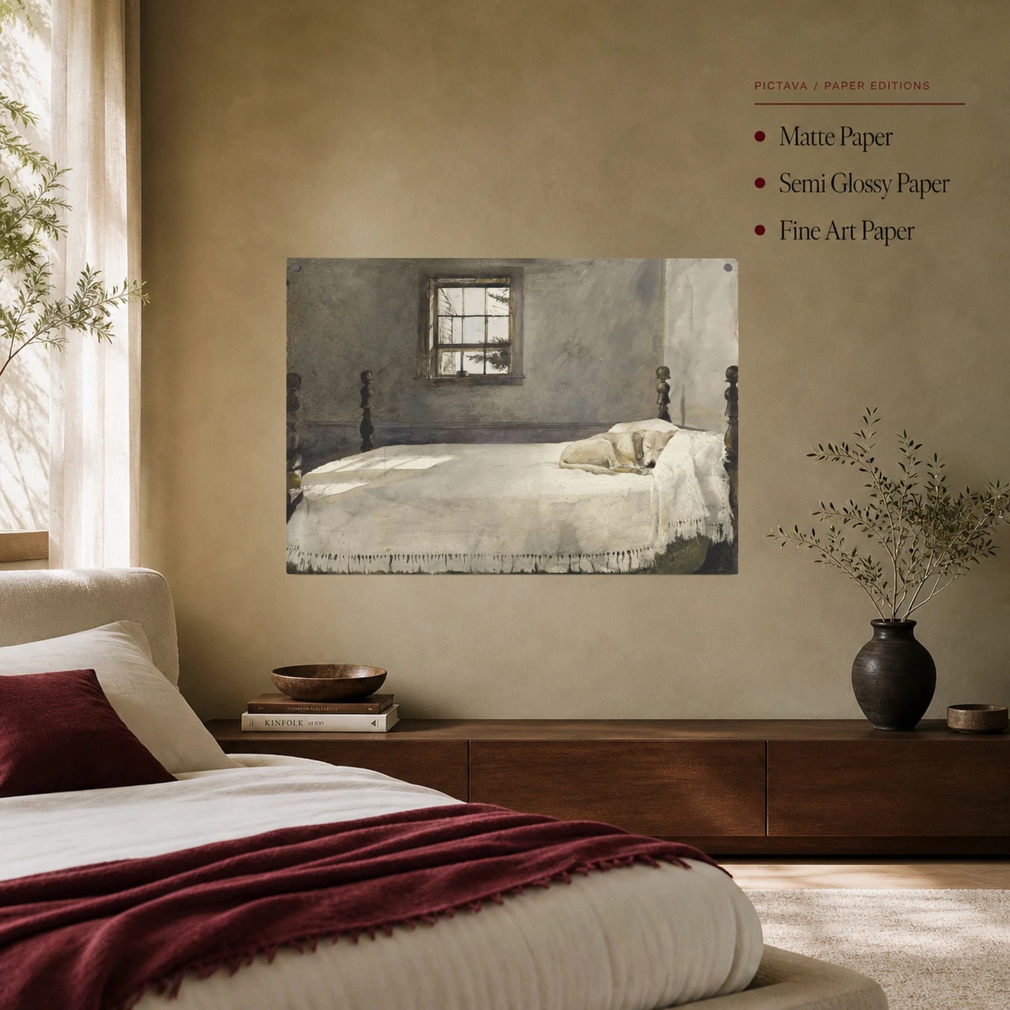 A Good Dog Sleeping in Morning Light Fine Art Print, view 8