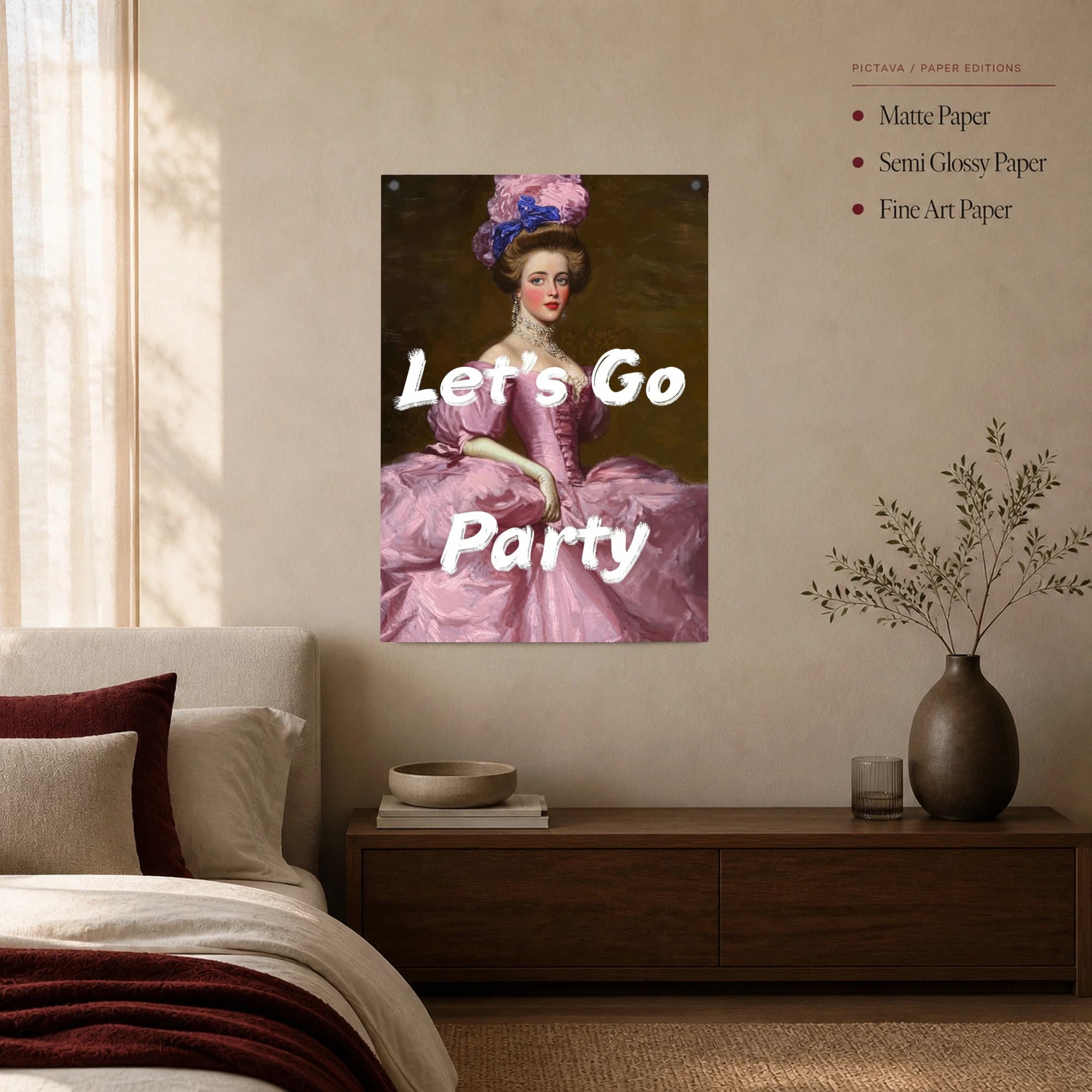 Let's Go Party Funny Classical Portrait Wall Art, view 4