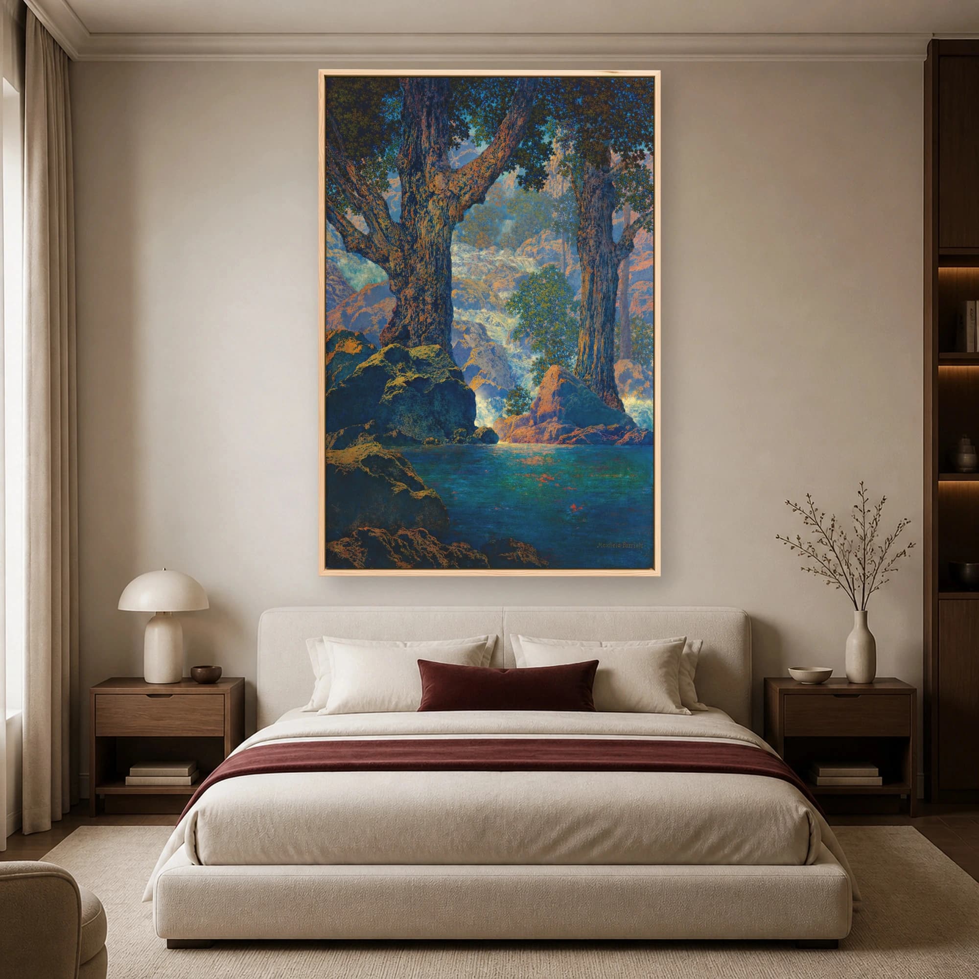 Waterfall in the Forest Fine Art Print by Maxfield Parrish, view 4