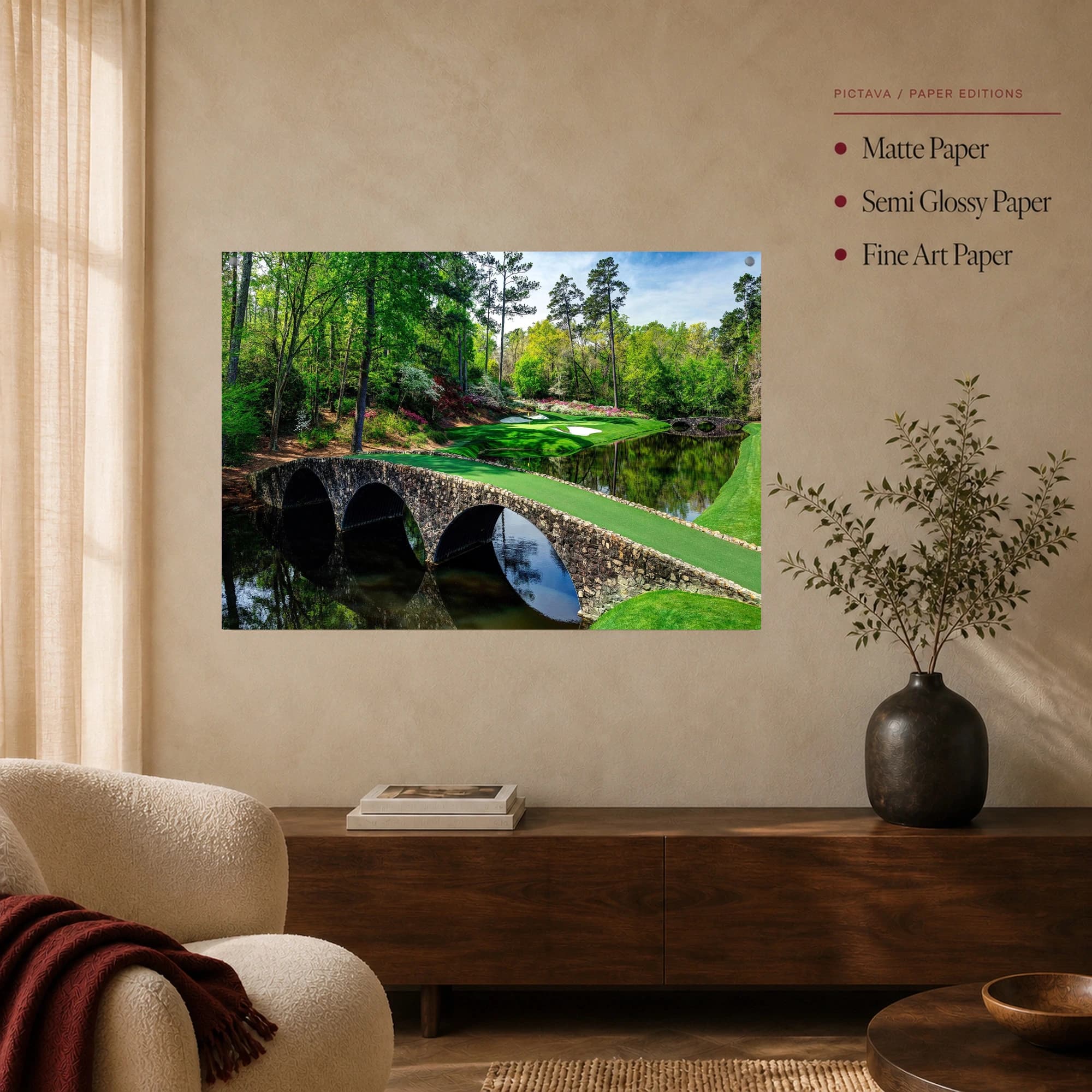 Augusta National Golf Course and Stone Bridge Print, view 4
