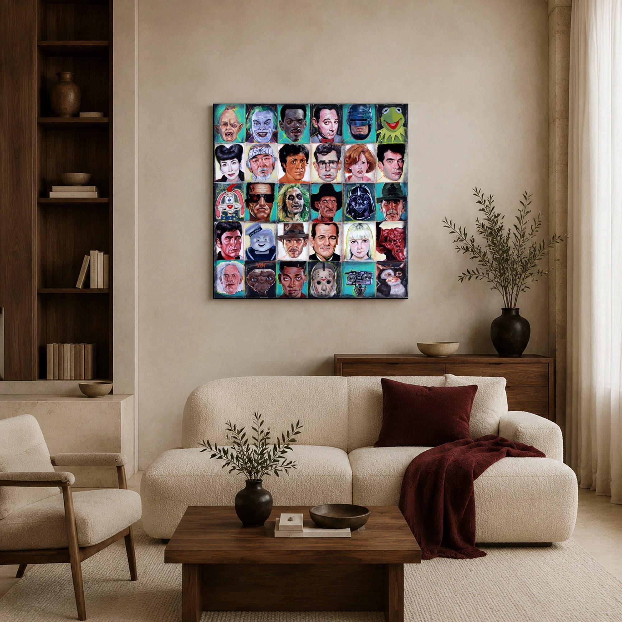 Cinematic Icons Grid Movie Characters Pop Art Print, view 4