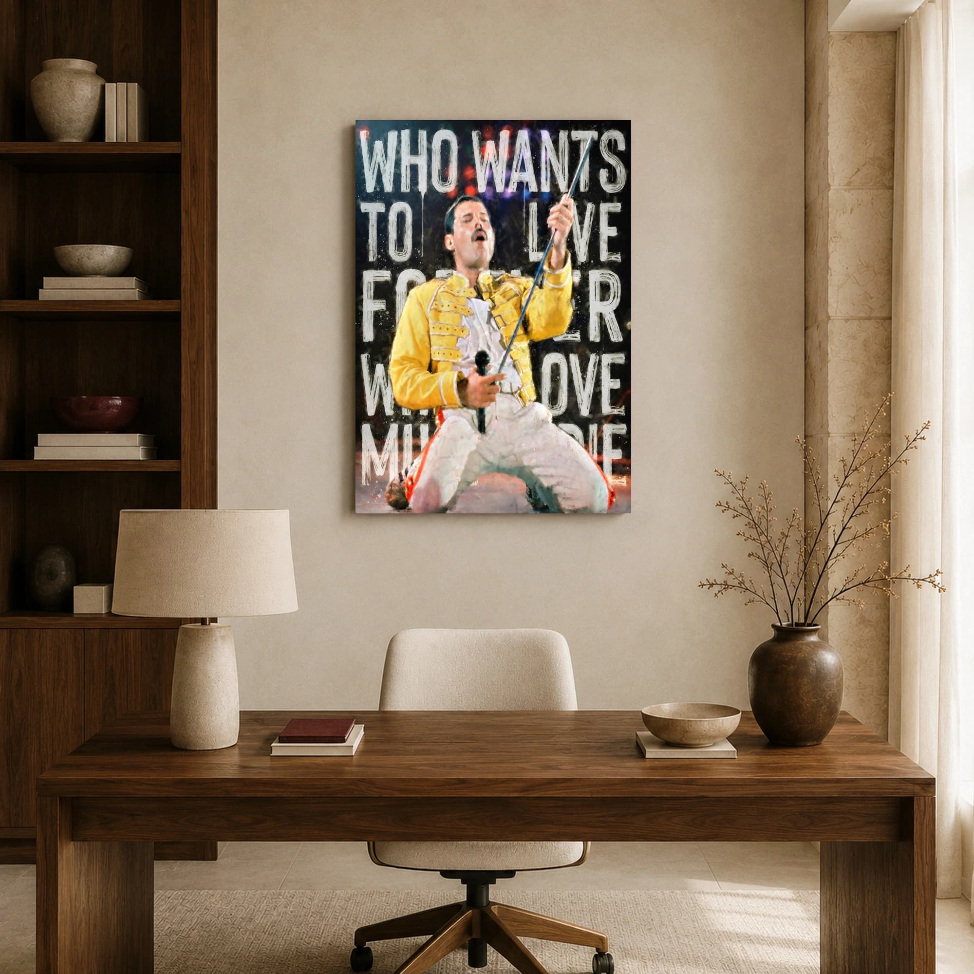 Freddie Mercury Music Wall Art Canvas Print, view 8